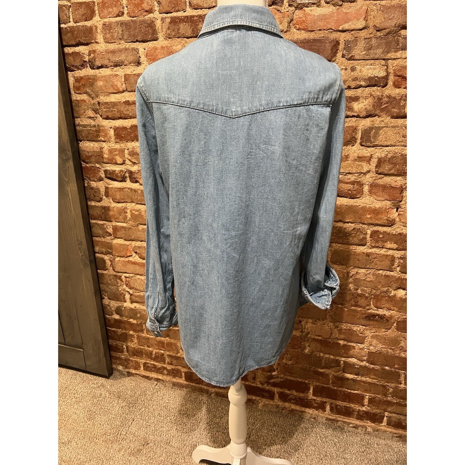 Topshop Moto Top Shop Women’s Sz 12 Snap Denim Rodeo Western 🤠 NWT Size XL / US 12-14 / IT 48-50 - 2 Thumbnail