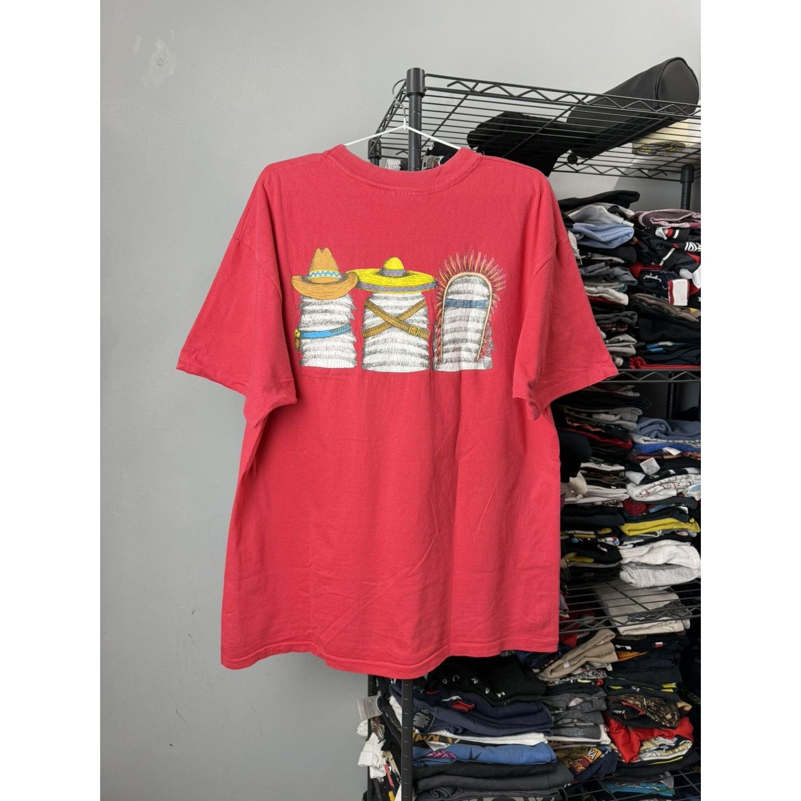 Cowboy Equipment 1992 Vintage Grand Canyon Cats Texas Western Cowboys T Shirt Size US XL / EU 56 / 4 - 2 Thumbnail