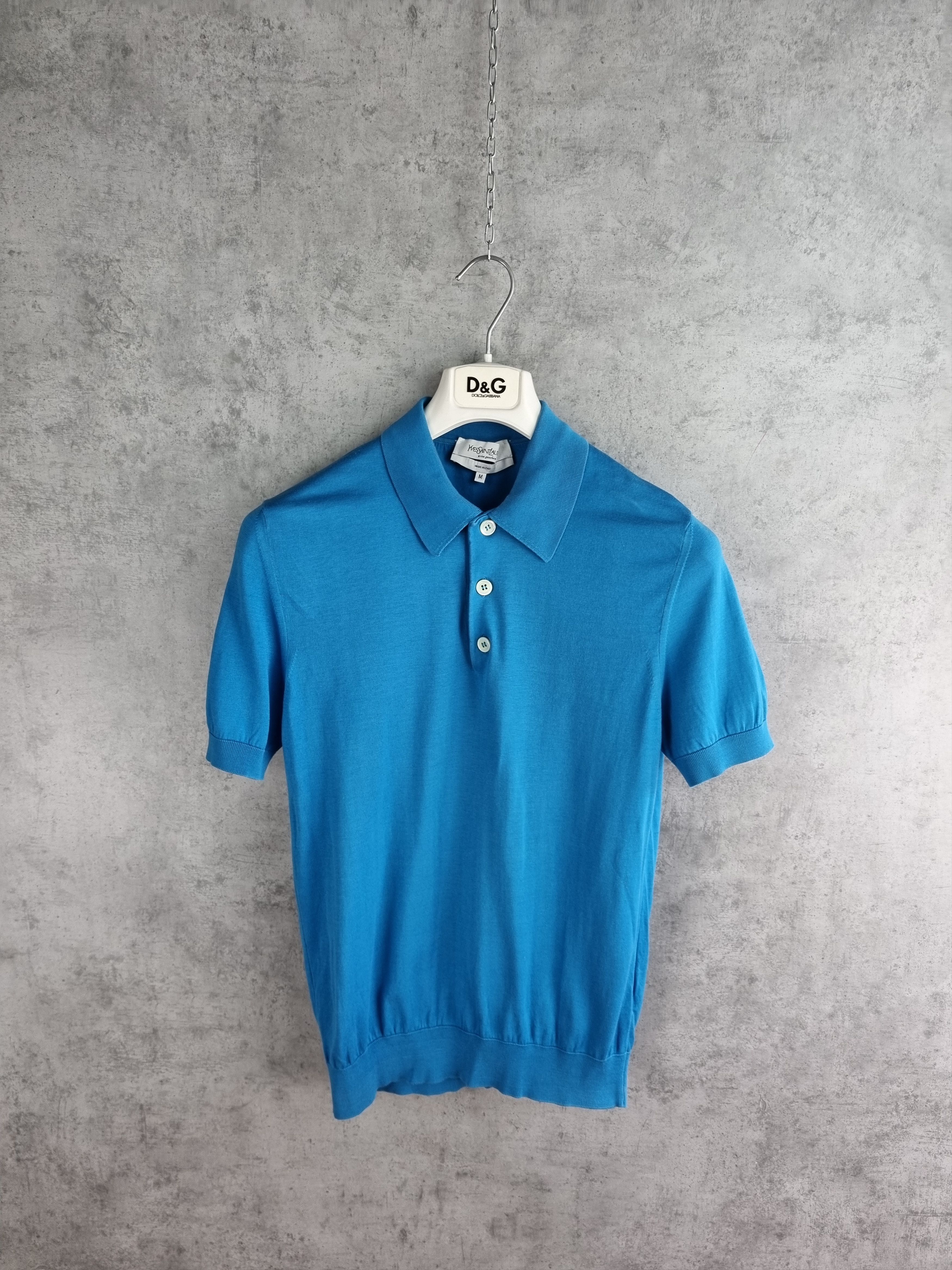 Vintage × Yves Saint Laurent 90s Yves Saint Laurent Pour Homme Vintage Polo Tee Shirt Size US M / EU 48-50 / 2 - 2 Thumbnail