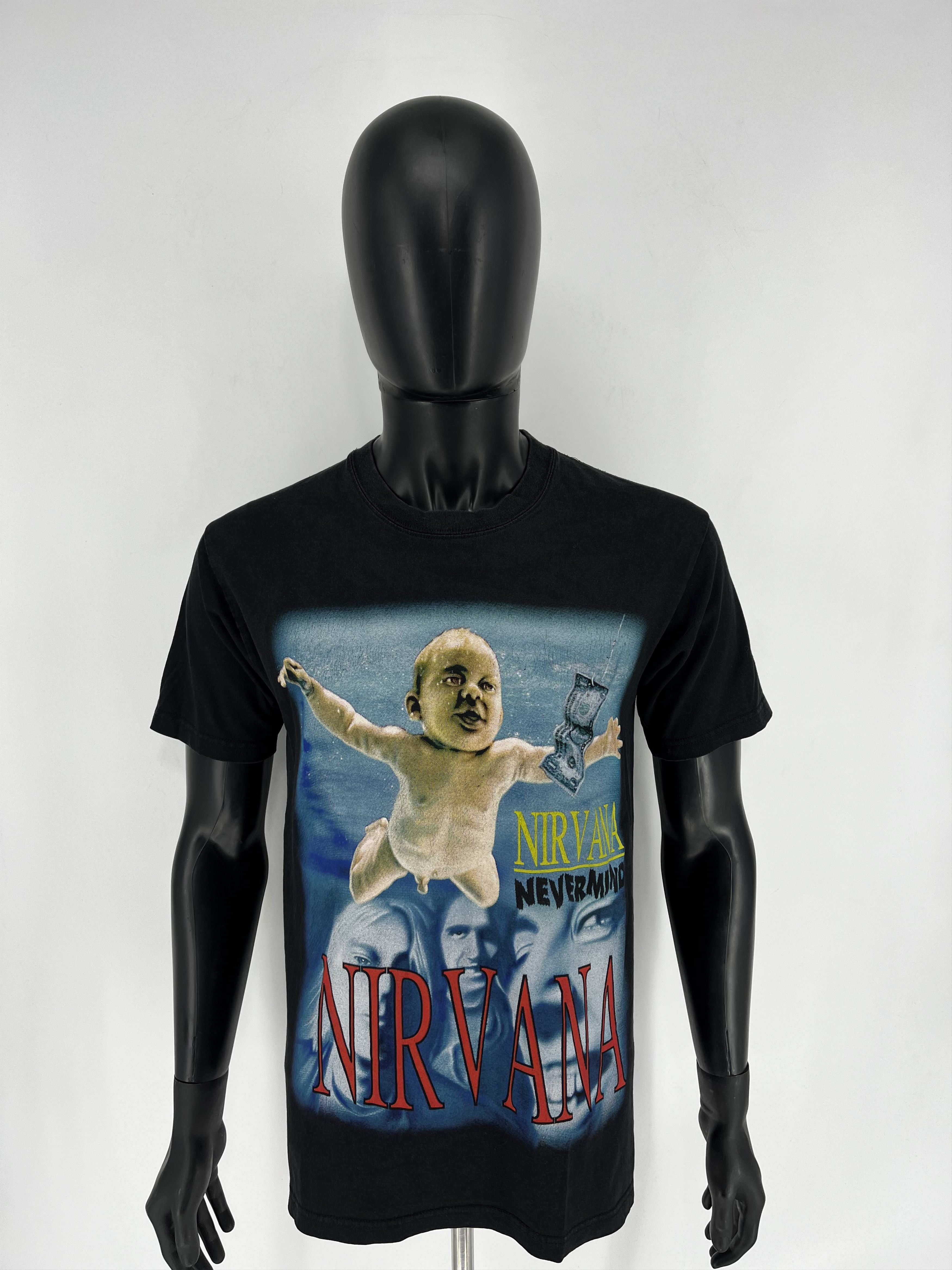 Band Tees Vintage Nirvana NEVERMIND Bootleg Band Shirt Size US M / EU 48-50 / 2 - 5 Thumbnail