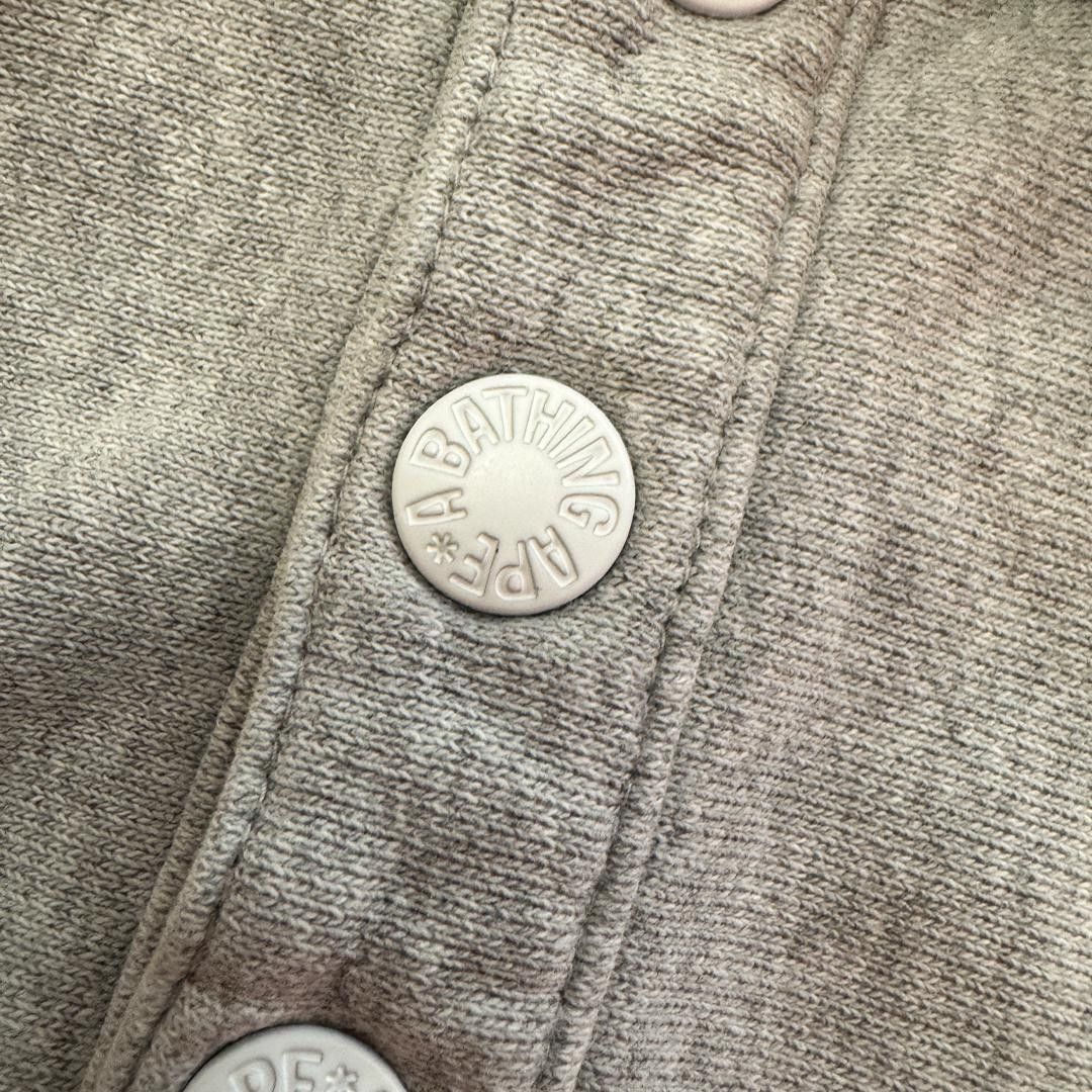 Bape BAPE Grey 1/4 Zip Button Up Sweater (S) Size US S / EU 44-46 / 1 - 4 Thumbnail