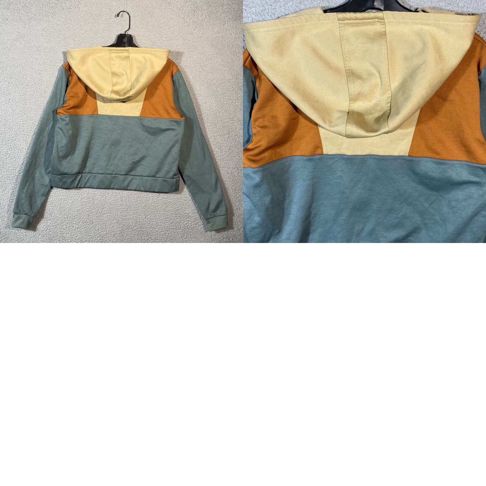 True Religion True Religion Sweatshirt Hoodie XL Crop Color Block Full Zip Women Long Sleeve Multicolor Logo Activewear Regular Fit Size XL / US 12-14 / IT 48-50 - 8 Thumbnail