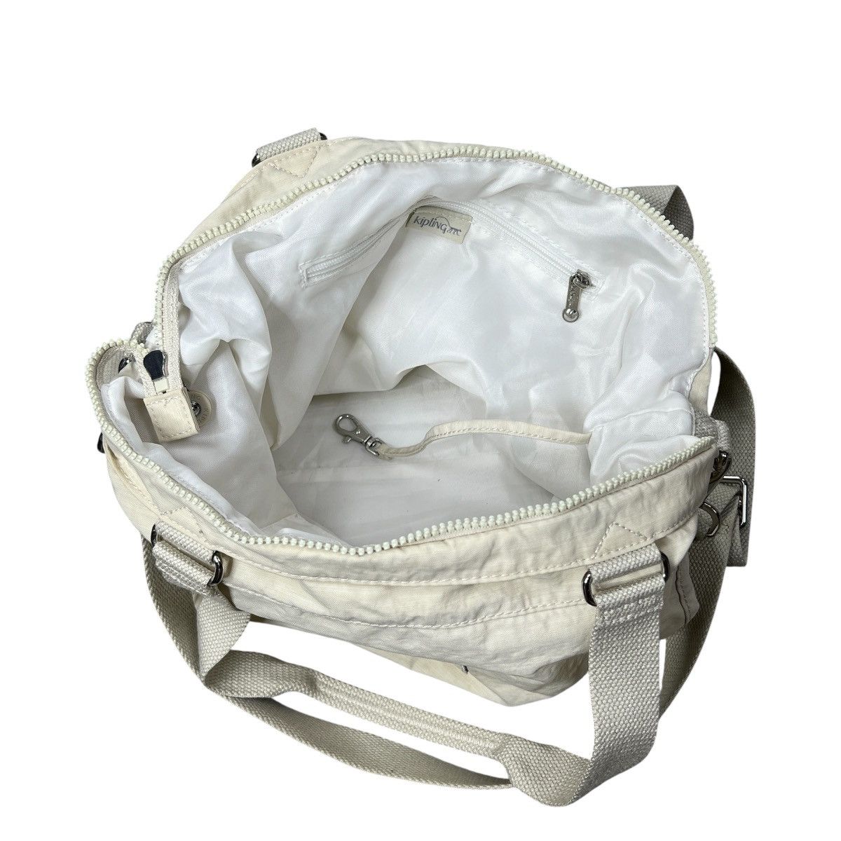 Other Kipling Grey Crinkle Nylon Mini Tote Crossbody Bag Charm Size ONE SIZE - 6 Thumbnail