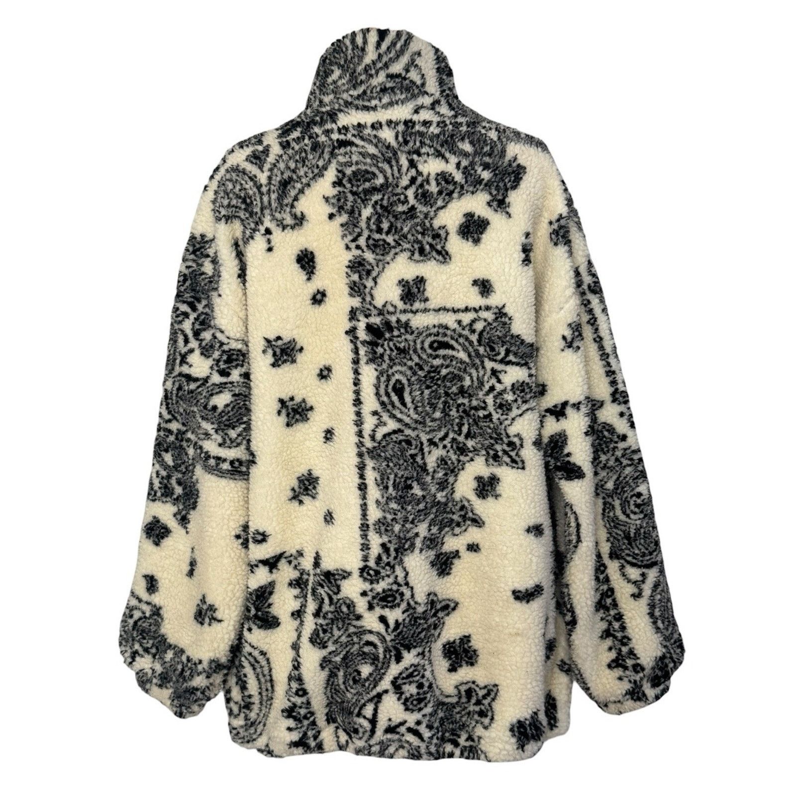 Other SUPEEON Black Ivory Paisley Sherpa Teddy Boho Jacket L Size L / US 10 / IT 46 - 7 Thumbnail