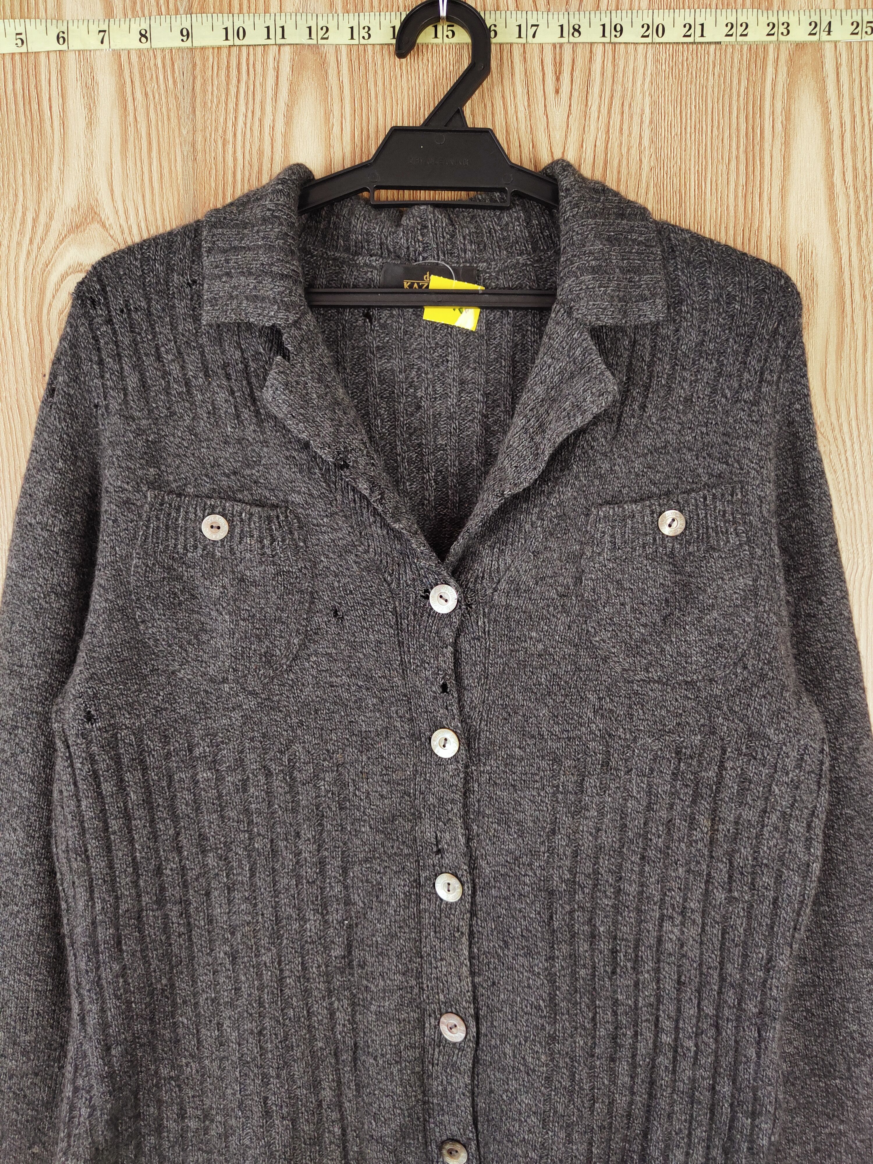 Homespun Knitwear × Japanese Brand × Vintage De Kazuko Black ripped Knitwear Cardigan #W045 Size US M / EU 48-50 / 2 - 5 Thumbnail