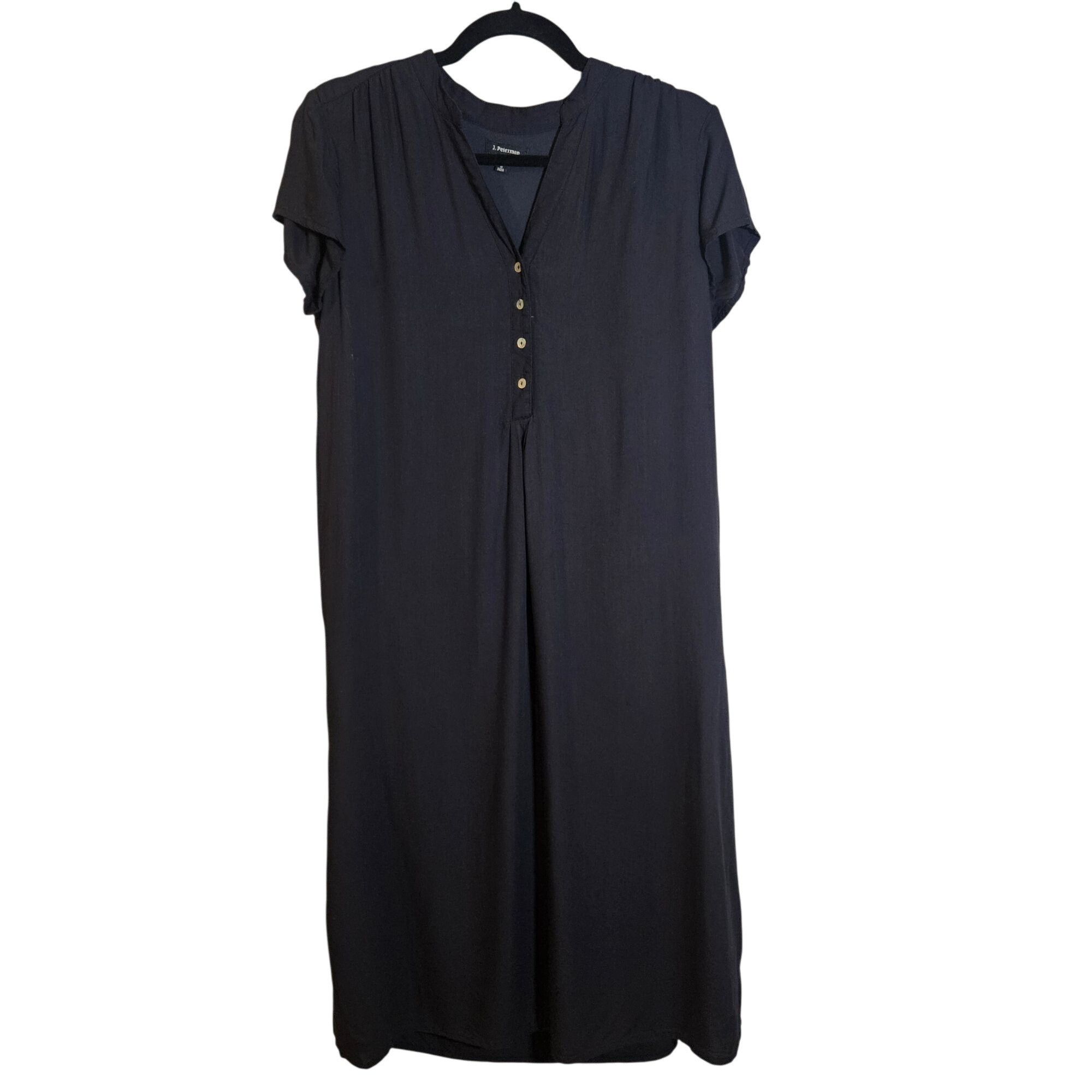 J. Peterman J. Peterman Women Short Black Dress Size 4 – Minimalist, Qui Size S / US 4 / IT 40 - 2 Thumbnail