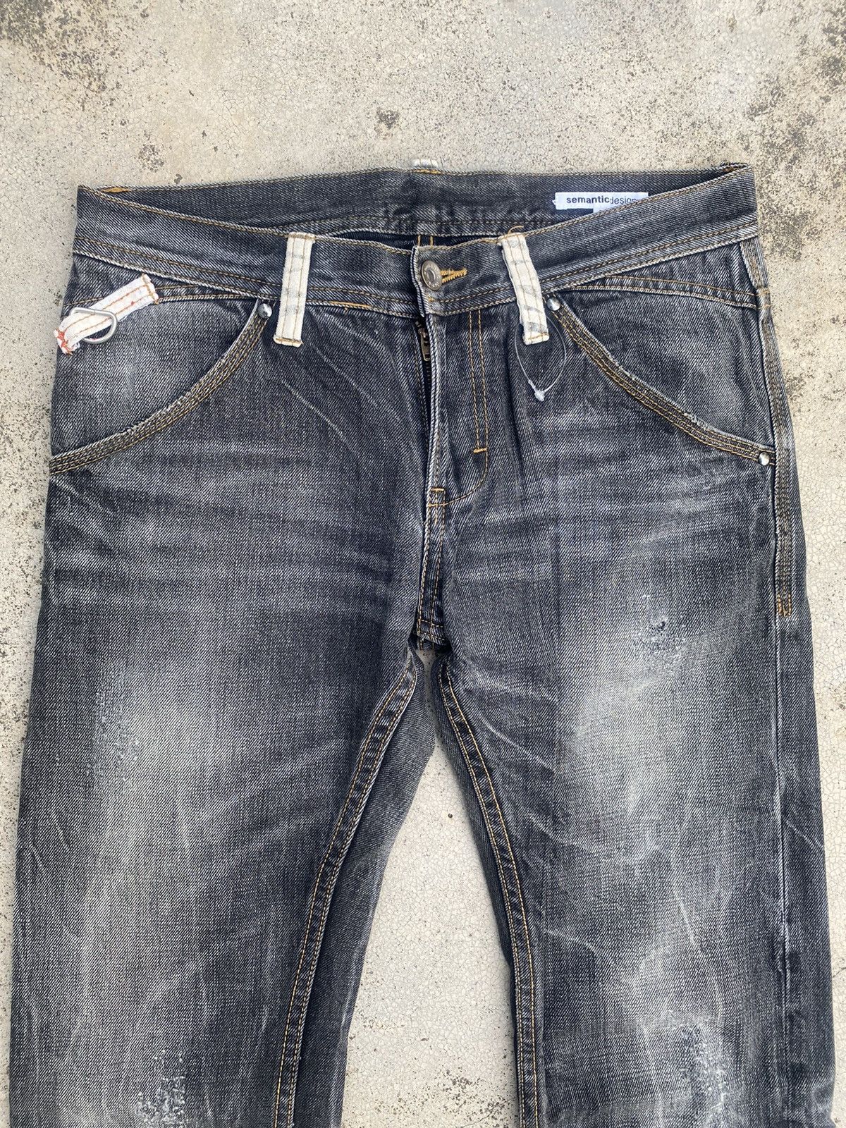 If Six Was Nine Japanese Brand Semantic Clawmark Straightcut Denim Jeans Size US 31 - 2 Thumbnail
