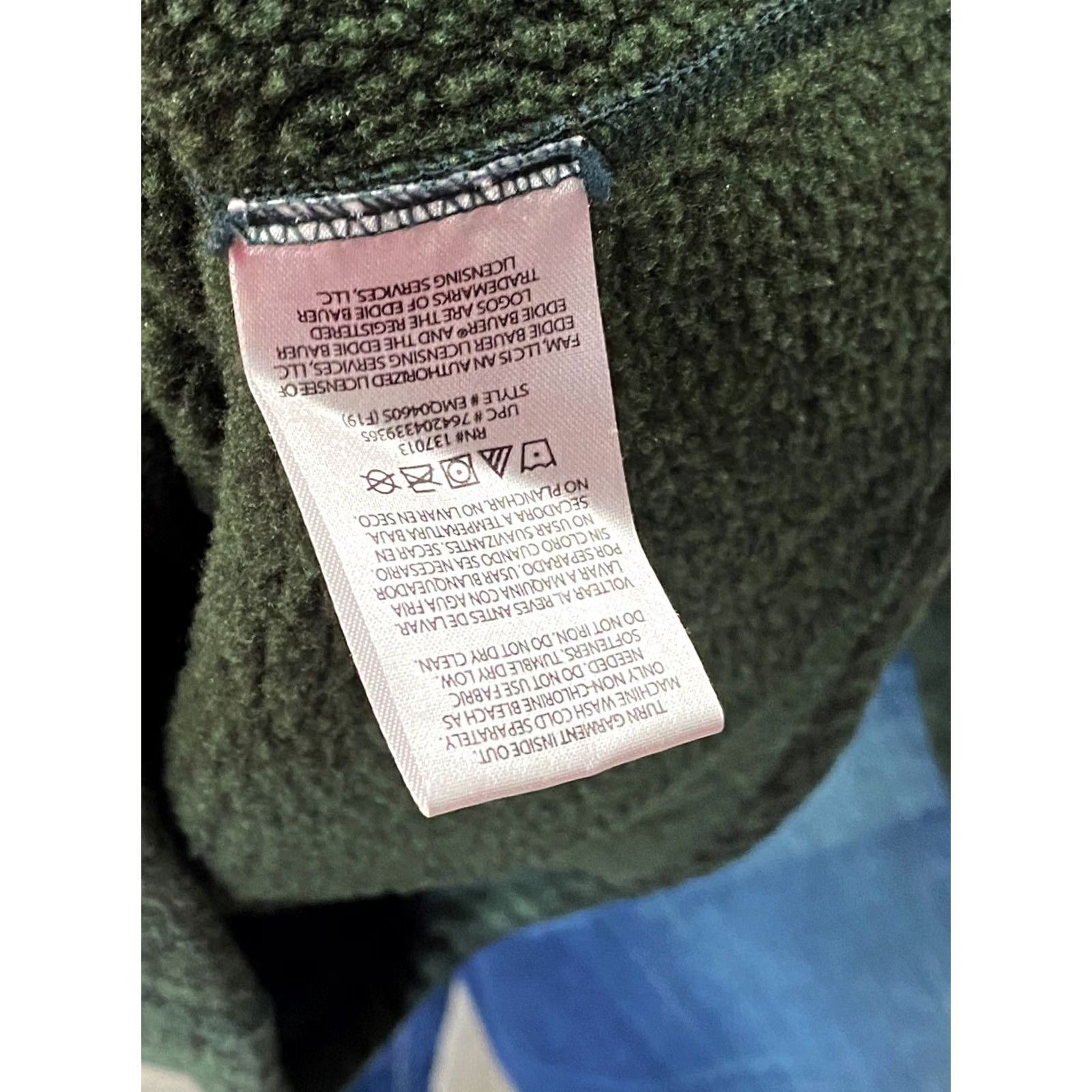 Eddie Bauer Eddie Bauer SWEATER Zippered Fleece Green Large L Mens Size US L / EU 52-54 / 3 - 7 Thumbnail