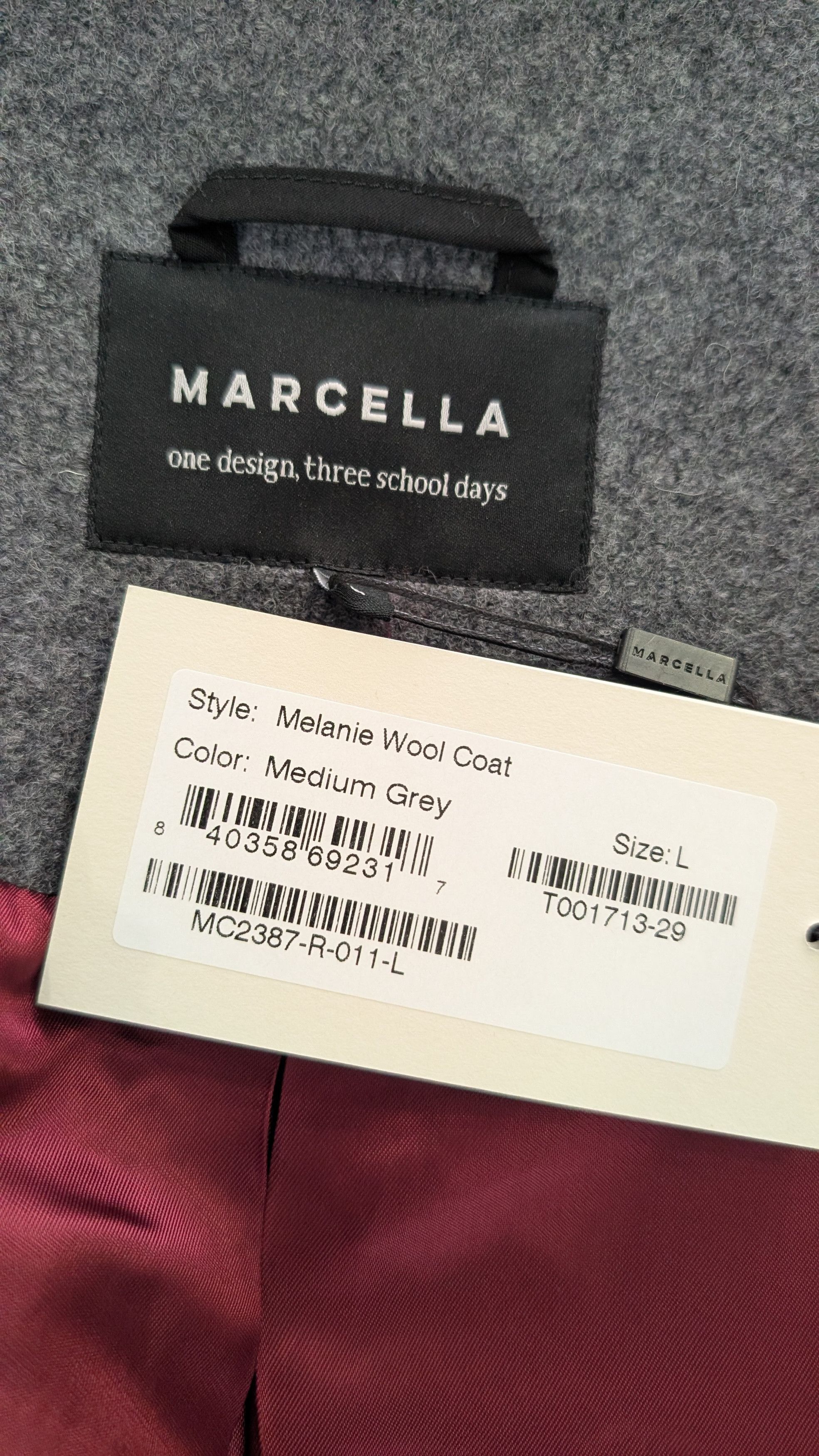 Other MARCELLA NYC Melanie Italian Wool Asymmetric Moto Coat Size L / US 10 / IT 46 - 8 Thumbnail