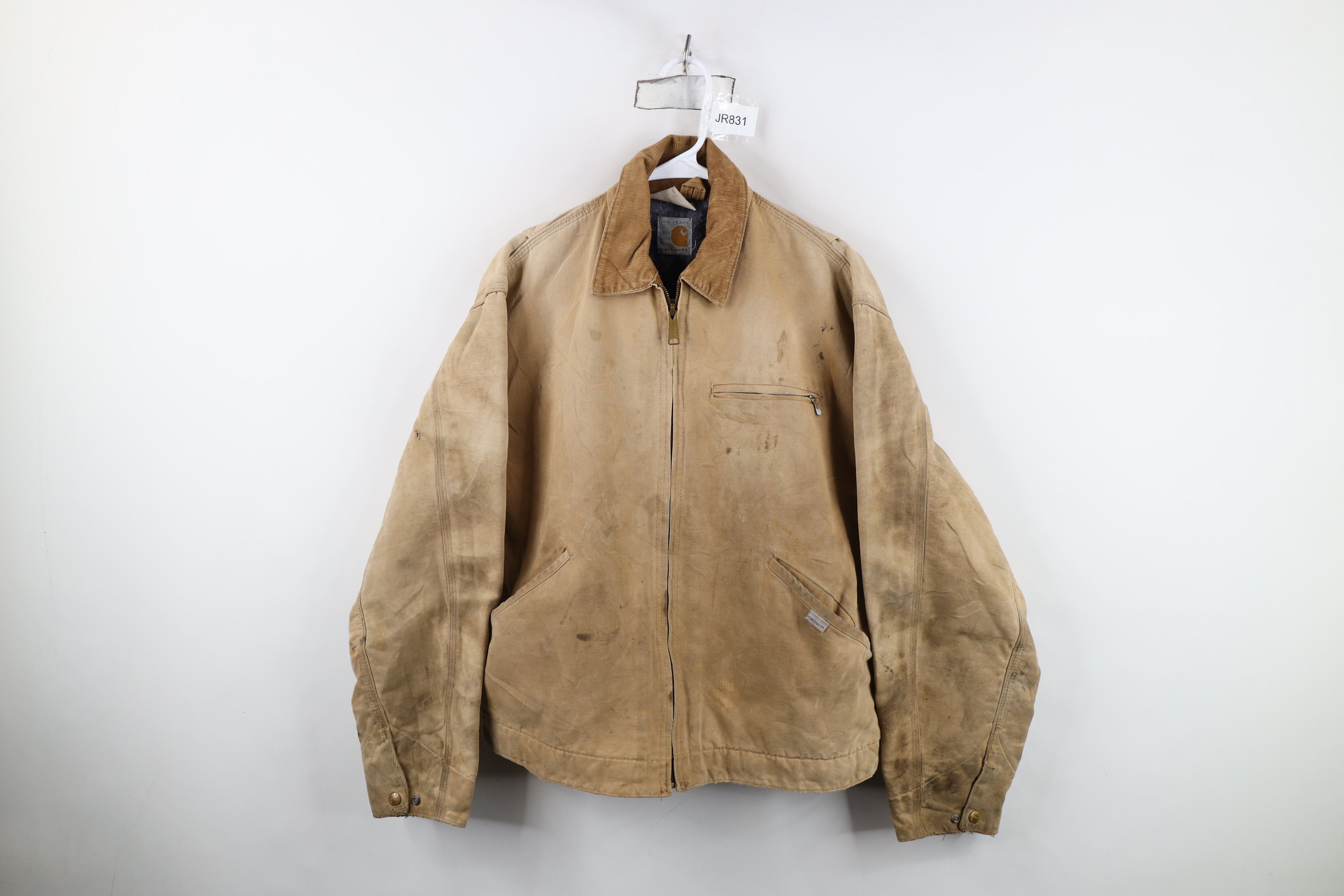 Carhartt Vintage 80s Carhartt 100 Year Lined Detroit Jacket USA Size US L / EU 52-54 / 3 - 1 Thumbnail