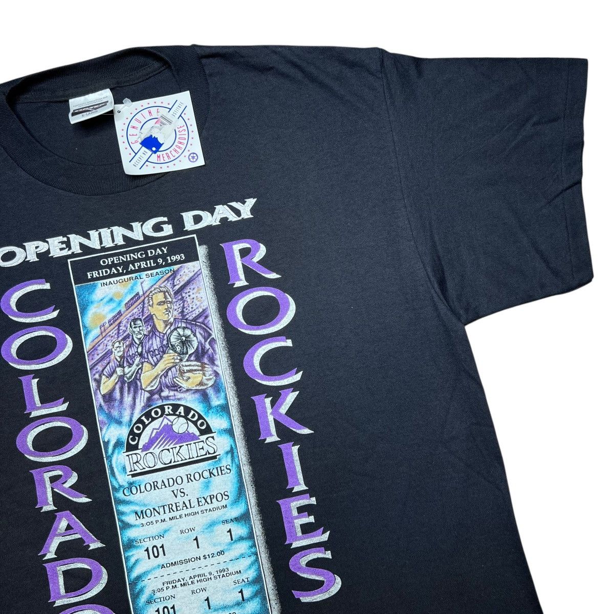 MLB 1993 MLB Colorado Rockies Opening Day Inaugural Season Tee Size US XL / EU 56 / 4 - 5 Thumbnail