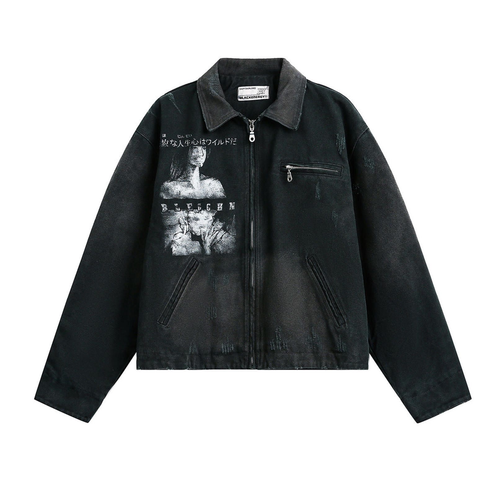 Japanese Brand Heavy Washed Detroit Shirt-Jacket | Wide-Fit Workwear Size US M / EU 48-50 / 2 - 5 Thumbnail