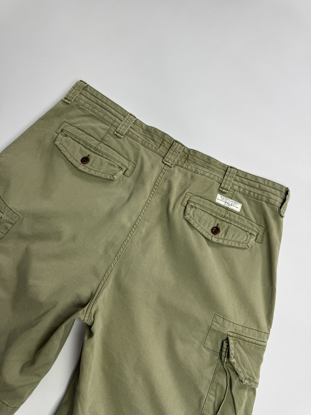 Polo Ralph Lauren Vintage Polo Ralph Lauren Military Cargo Shorts Olive Y2K Size US 36 / EU 52 - 5 Thumbnail