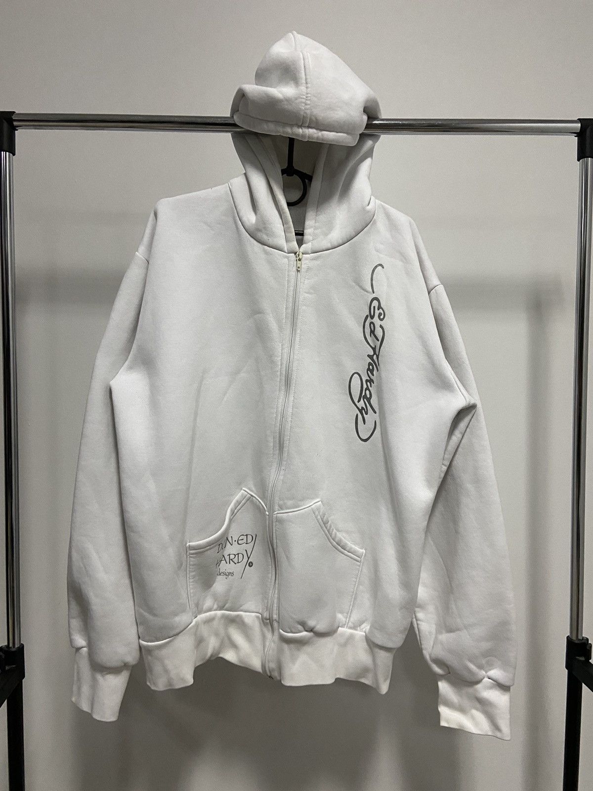 Christian Audigier × Ed Hardy × Vintage Ed hardy Vintage Hoodie Big Logo Size US XL / EU 56 / 4 - 2 Thumbnail