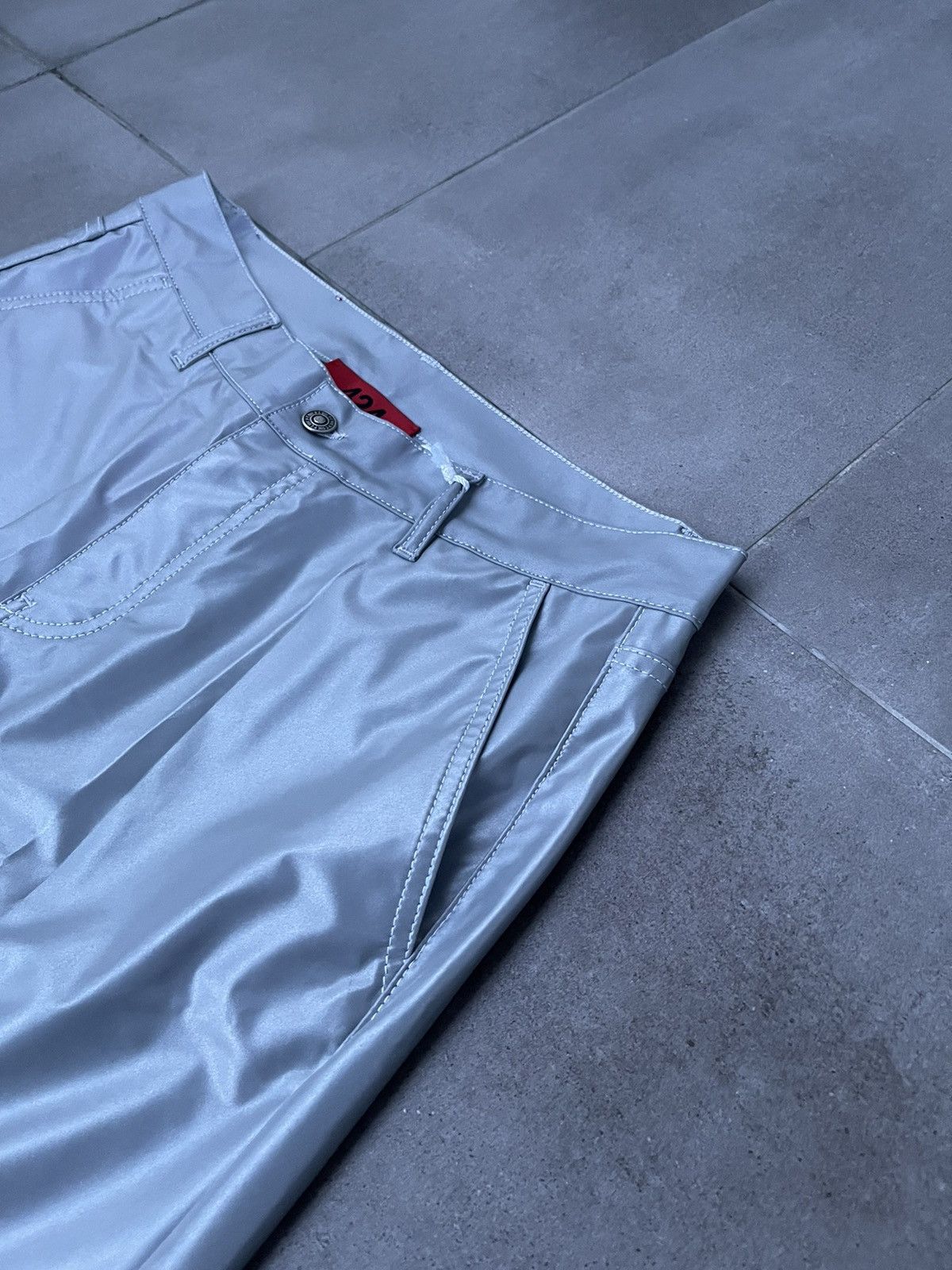 424 !DS! SS23 424 On Fairfax Reflective Grey Metallic Trousers Size US 32 / EU 48 - 13 Thumbnail