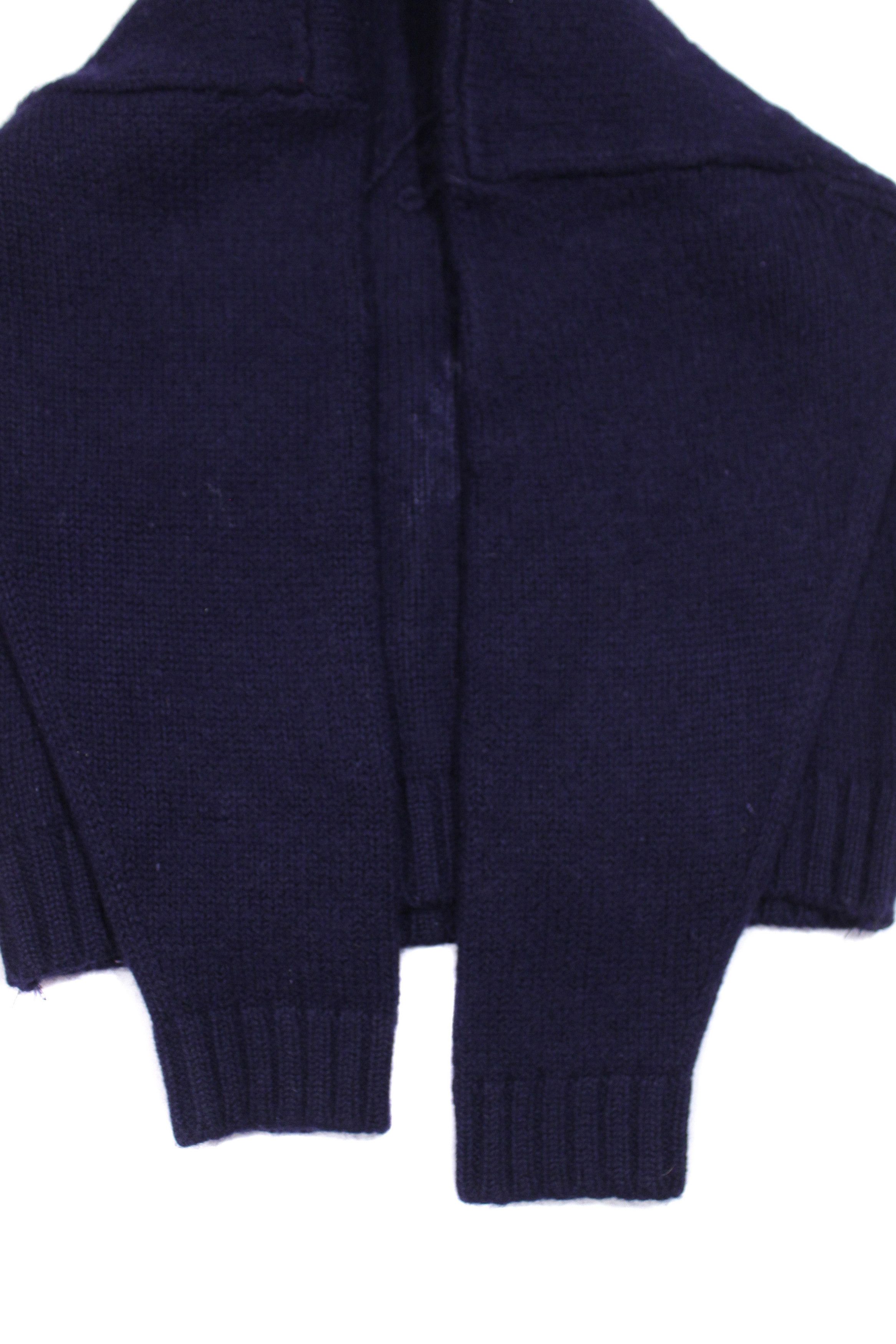 Burberry 90S Thomas Burberry Embroidered Big Logo Wool Knit Vintage Size US S / EU 44-46 / 1 - 5 Thumbnail