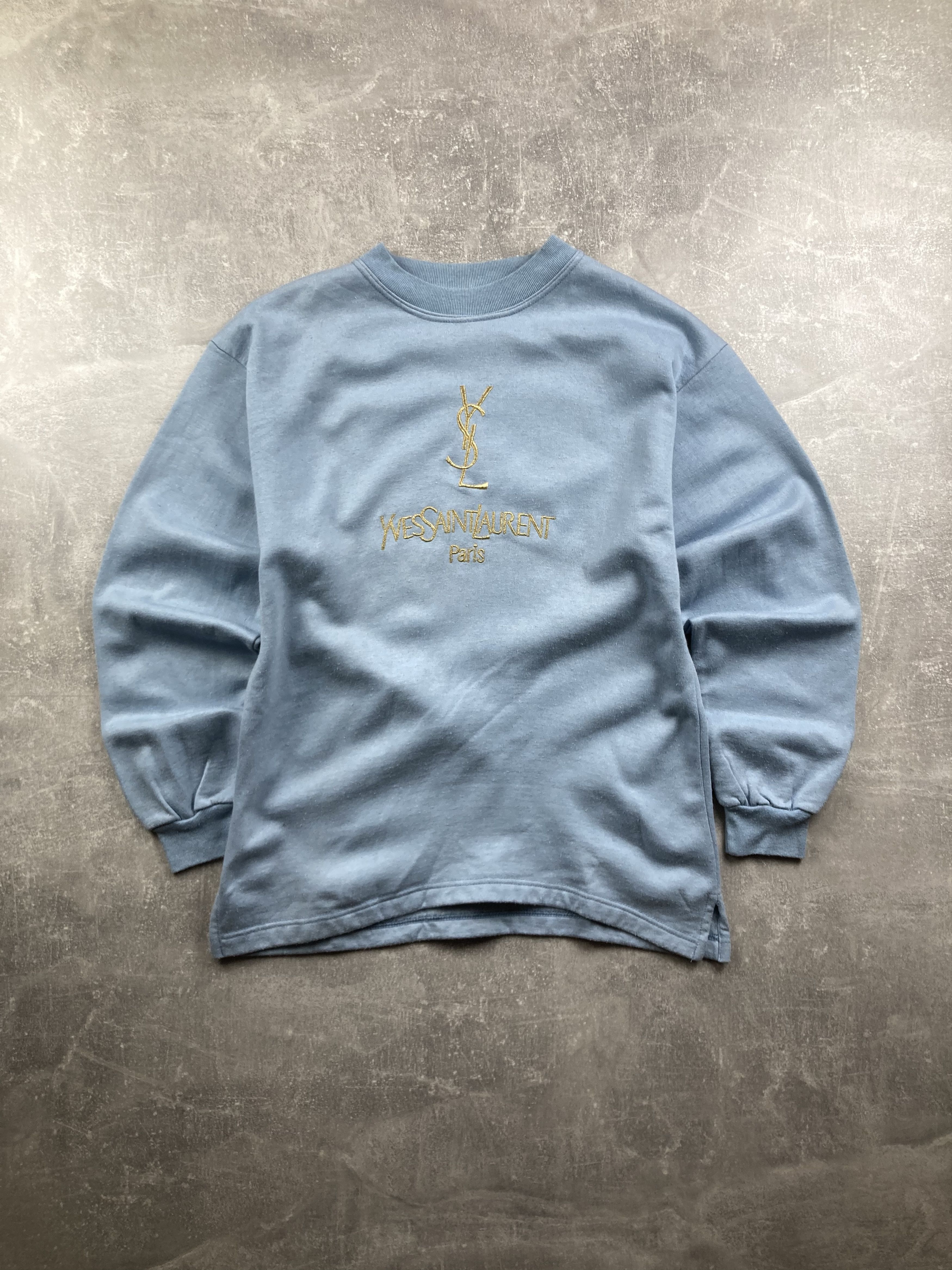 Other Yves Saint Laurent big logo oversize bootleg blue sweatshirt Size US M / EU 48-50 / 2 - 1 Thumbnail