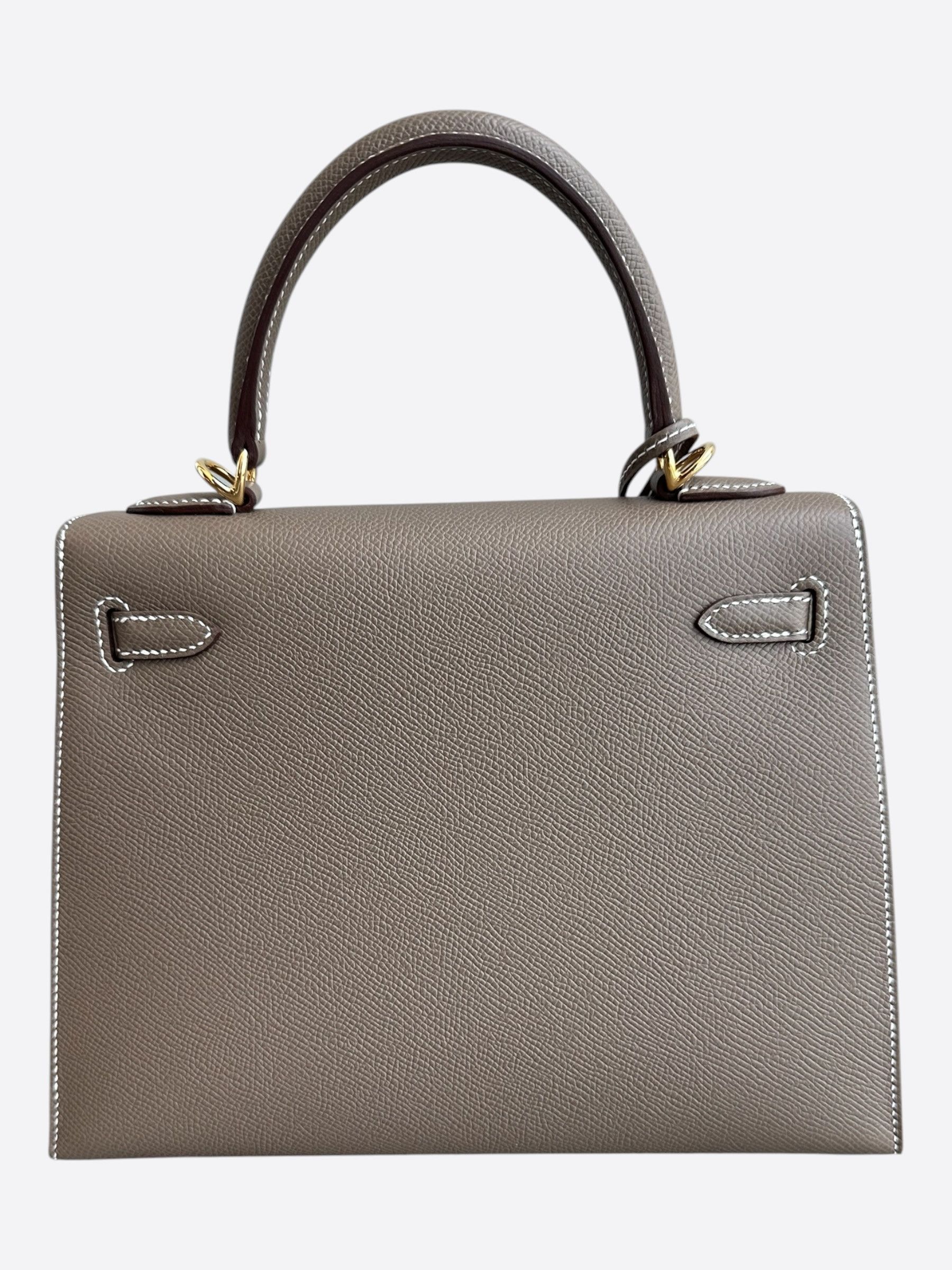 Hermes Hermes Etoupe Epsom Sellier & Gold Hardware Kelly 25 Size ONE SIZE - 3 Thumbnail