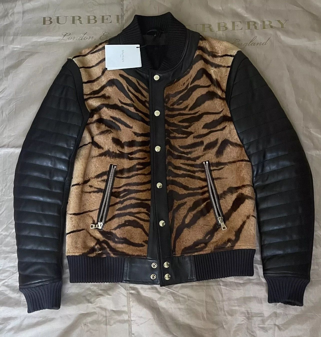 Balmain Balmain Men's Leopard-print Bomber Jacket size 50 $ 6500 Size US M / EU 48-50 / 2 - 1 Thumbnail