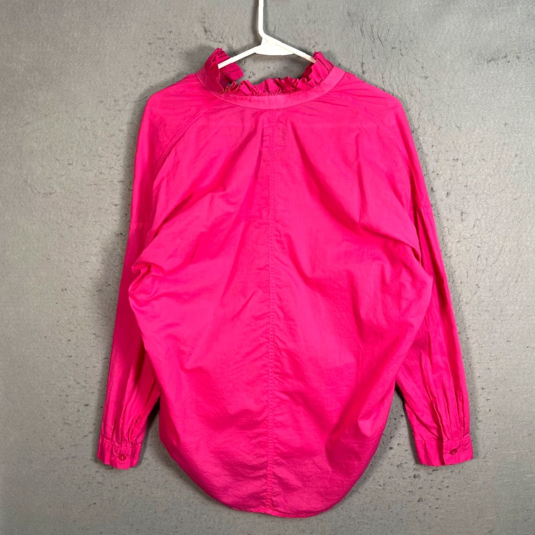 Pinko A Shirt Thing Womens Shirt Long-Sleeve Pink Ruffle Collar Blouse Small NEW! Size S / US 4 / IT 40 - 2 Thumbnail