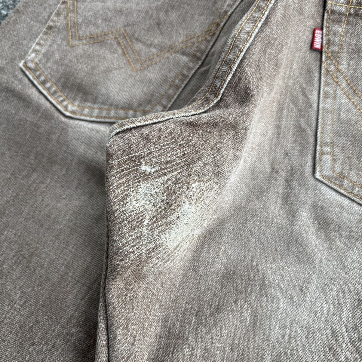 Edwin × Jean × Vintage VINTAGE EDWIN BROWN FADED JEAN DENIM PANTS Size US 30 / EU 46 - 11 Thumbnail