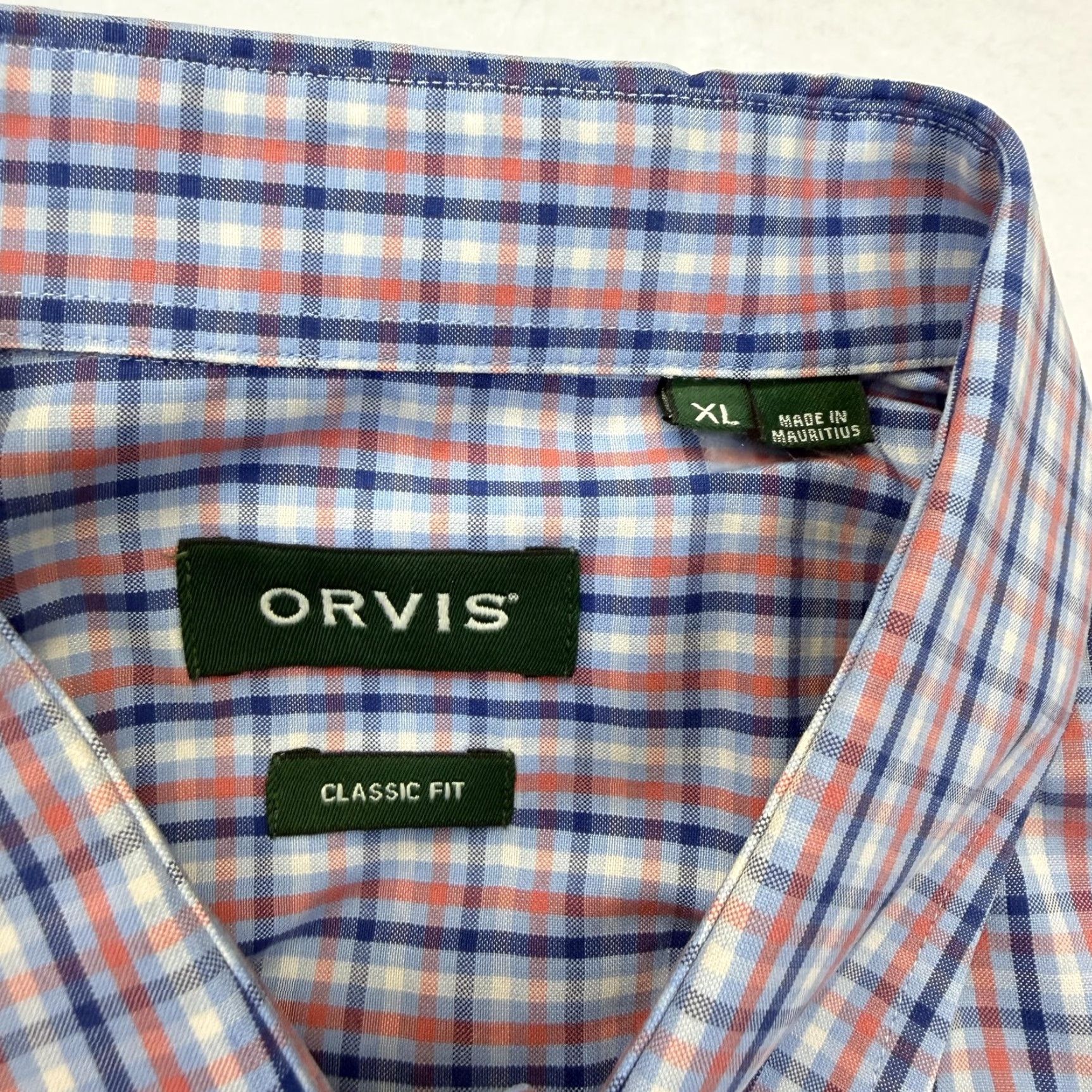 Orvis Orvis Shirt Mens XL Blue Red Check Button-Down Long Sleeve Classic Fit Casual Size US XL / EU 56 / 4 - 5 Thumbnail