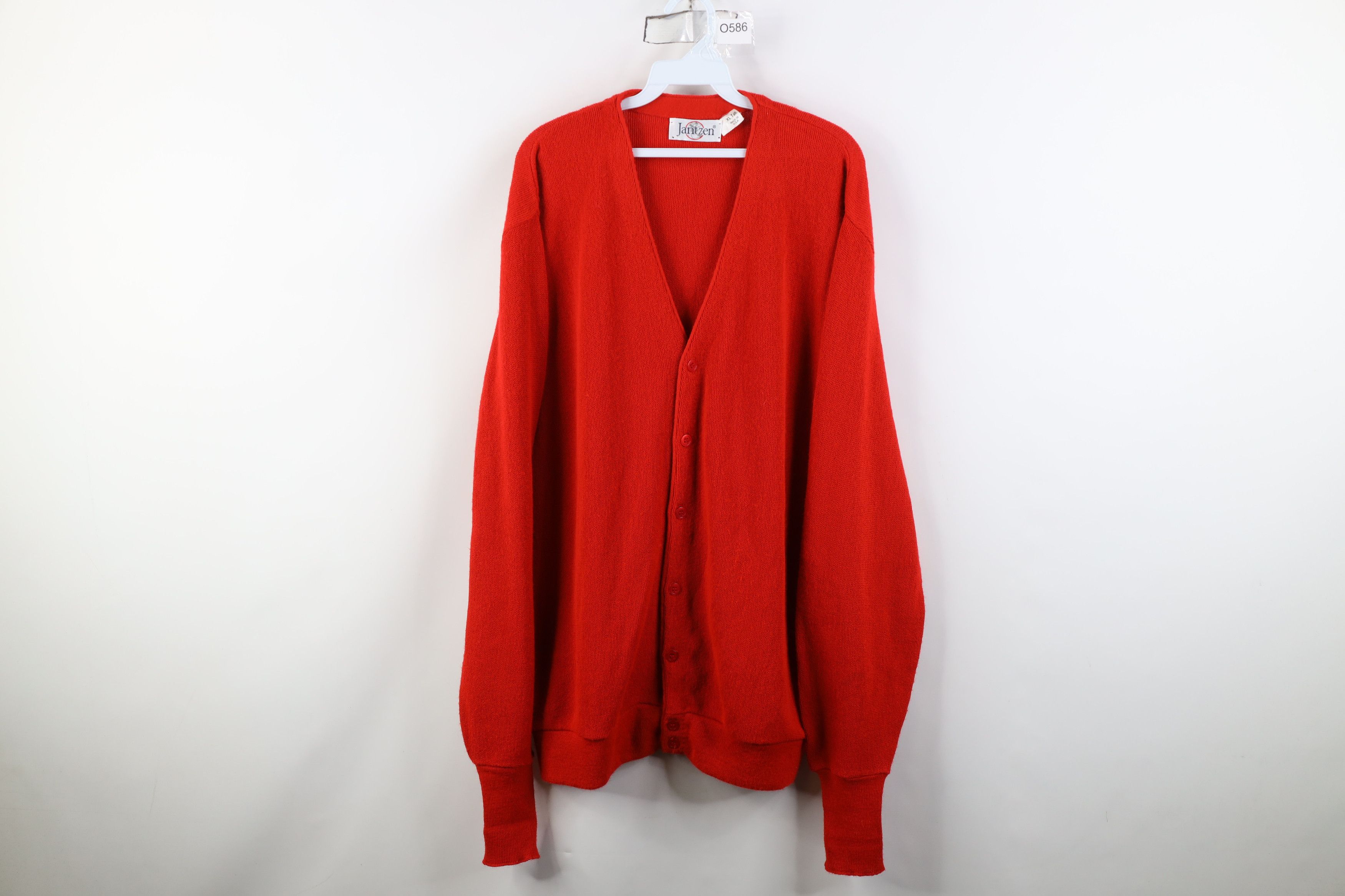 Vintage Vintage 70s Streetwear Kurt Cobain Cardigan Sweater Red USA Size US XL / EU 56 / 4 - 1 Thumbnail