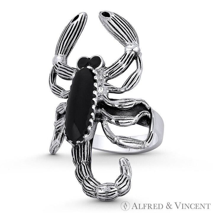 Other Scorpio Zodiac Sign Faux Onyx Statement Ring Size 9 Size ONE SIZE - 1 Preview