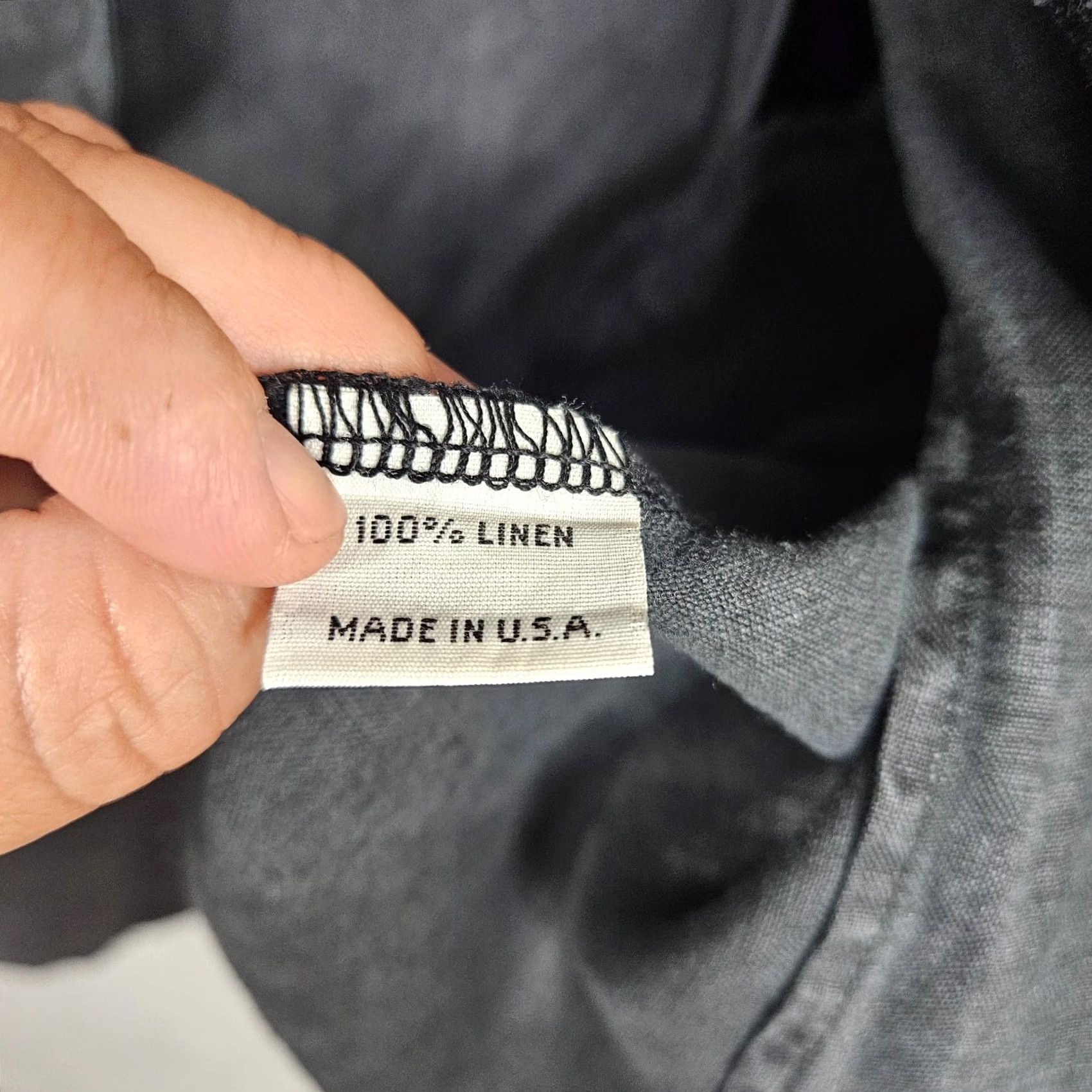 Vintage BRYN WALKER Women's Linen Button-Up Light Weight Hoodie Top S Black Linen Button-Up Shirt Womens Regular Size S Size S / US 4 / IT 40 - 4 Thumbnail