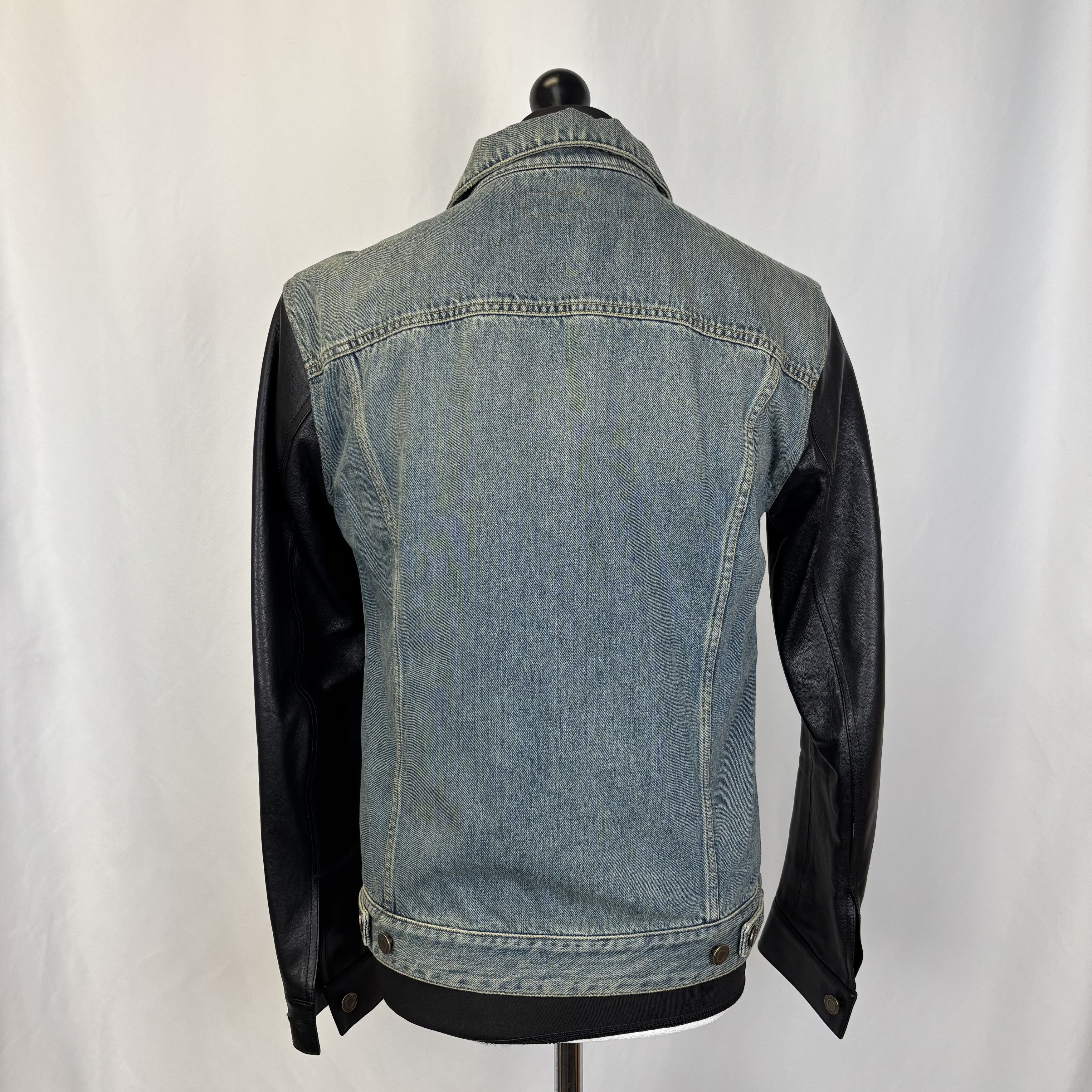 Saint Laurent Paris Saint Laurent Denim and Leather Jacket Size US L / EU 52-54 / 3 - 3 Thumbnail