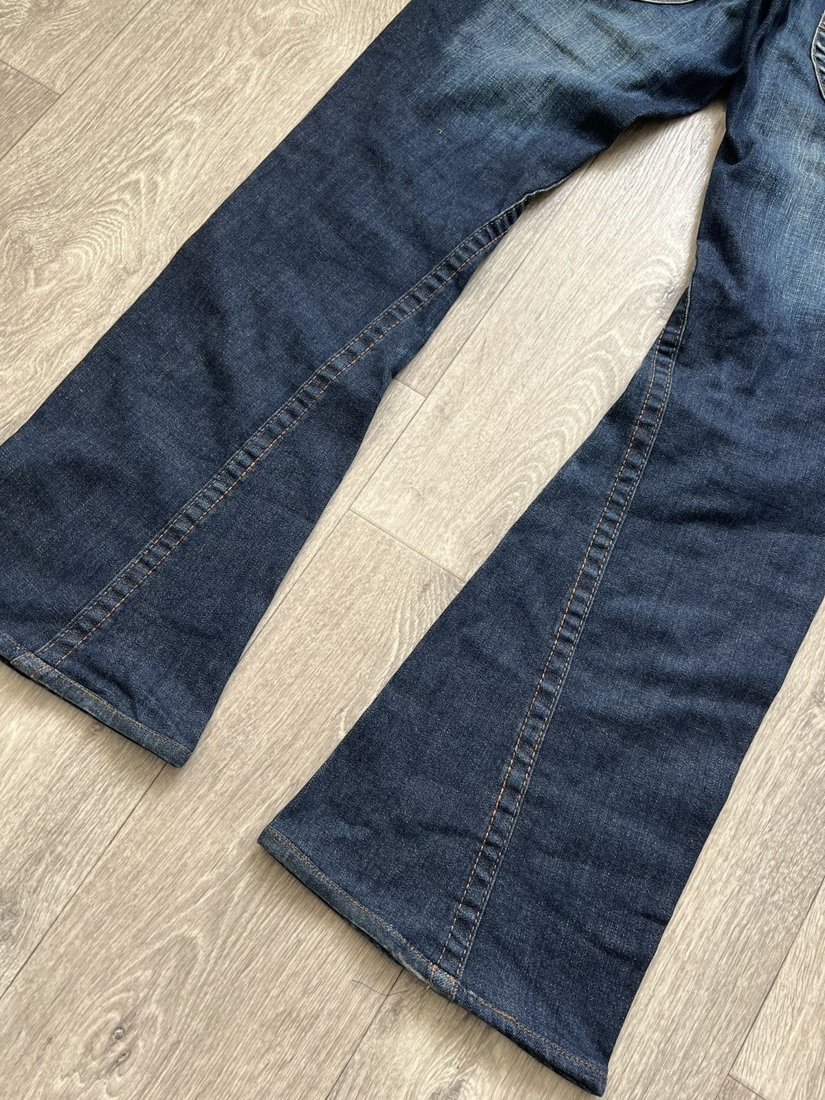If Six Was Nine True Religion Low Rise Flared Denim Black Jeans Size 29" - 4 Thumbnail