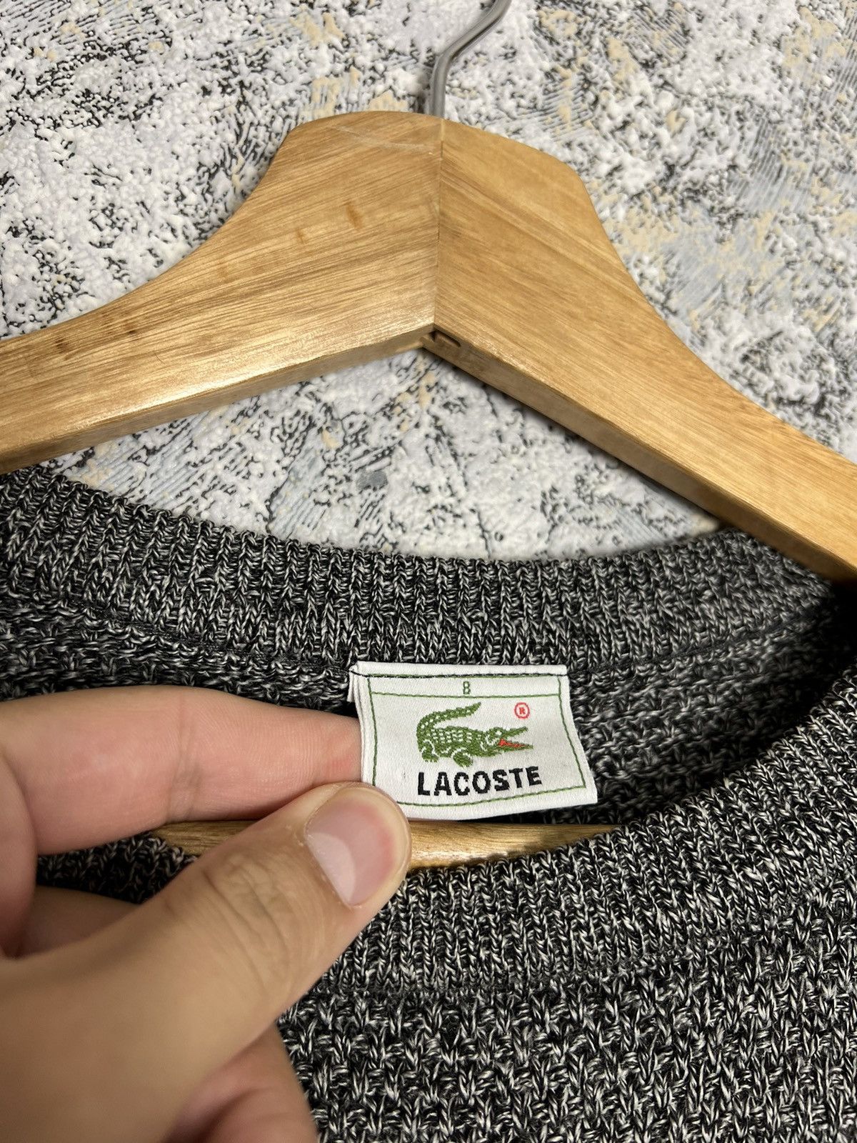 Lacoste × Vintage 🐊 Vintage 90's Lacoste Knitted Baggy Wool Sweater Japan Y2K Size US L / EU 52-54 / 3 - 4 Thumbnail