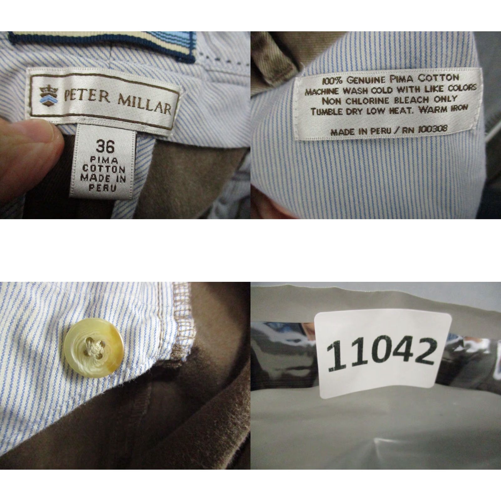 Peter Millar VINTAGE Peter Millar PantS 36x26 Brown Straight Short Chino Golf Size US 36 / EU 52 - 8 Thumbnail
