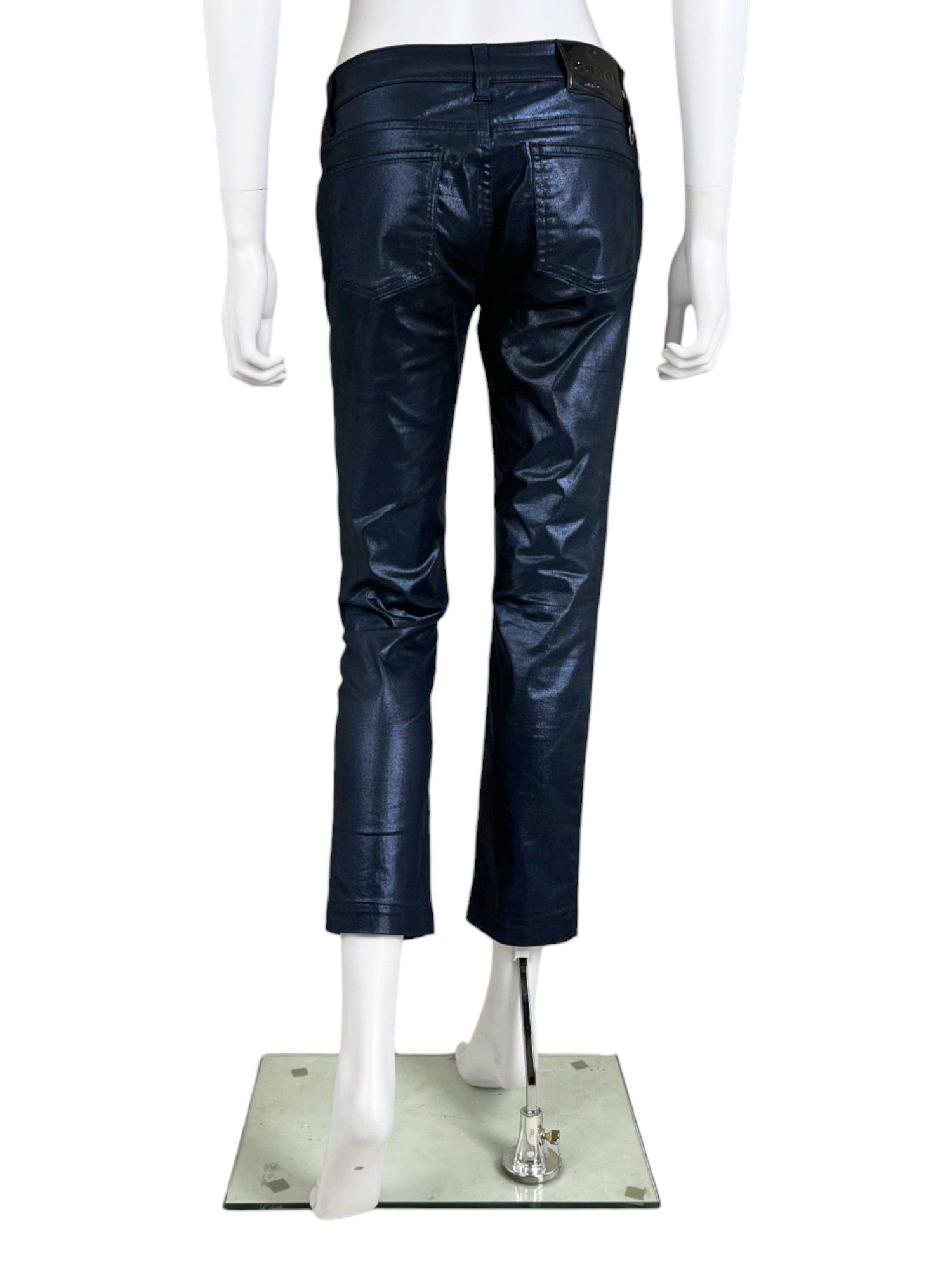 Gucci S/S 2009 Waxed Blue Jeans Size 27" / US 4 / IT 40 - 3 Thumbnail