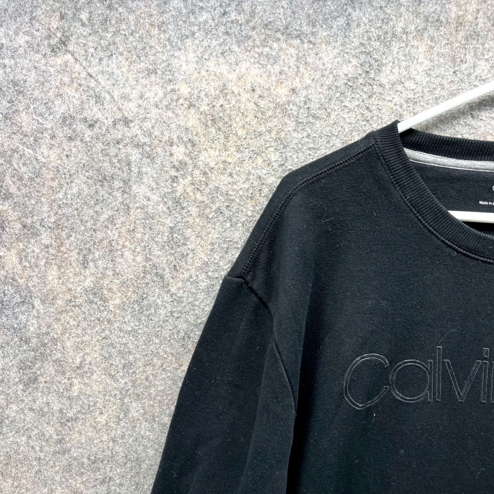 Calvin Klein VINTAGE? Calvin Klein Sweater Men XXL Black Crewneck Pullover Casual Cotton Fleece Size US XXL / EU 58 / 5 - 3 Thumbnail