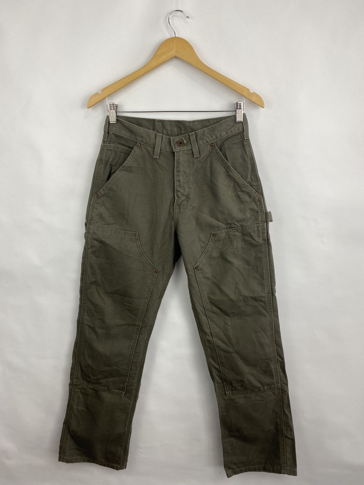 Carhartt 🇺🇸 Vintage 90s Carhartt Double Knees Khaki Work Pants Rare Size US 30 / EU 46 - 8 Thumbnail
