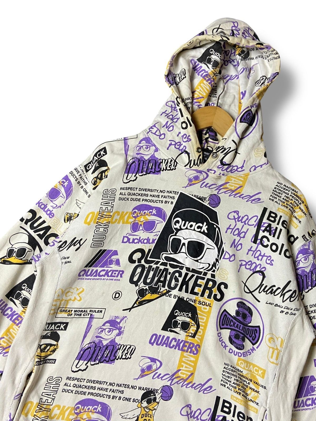 Duck Head × Japanese Brand × Vintage B One Soul Duckdude Overprint Hoodies (129) Size US XL / EU 56 / 4 - 6 Thumbnail