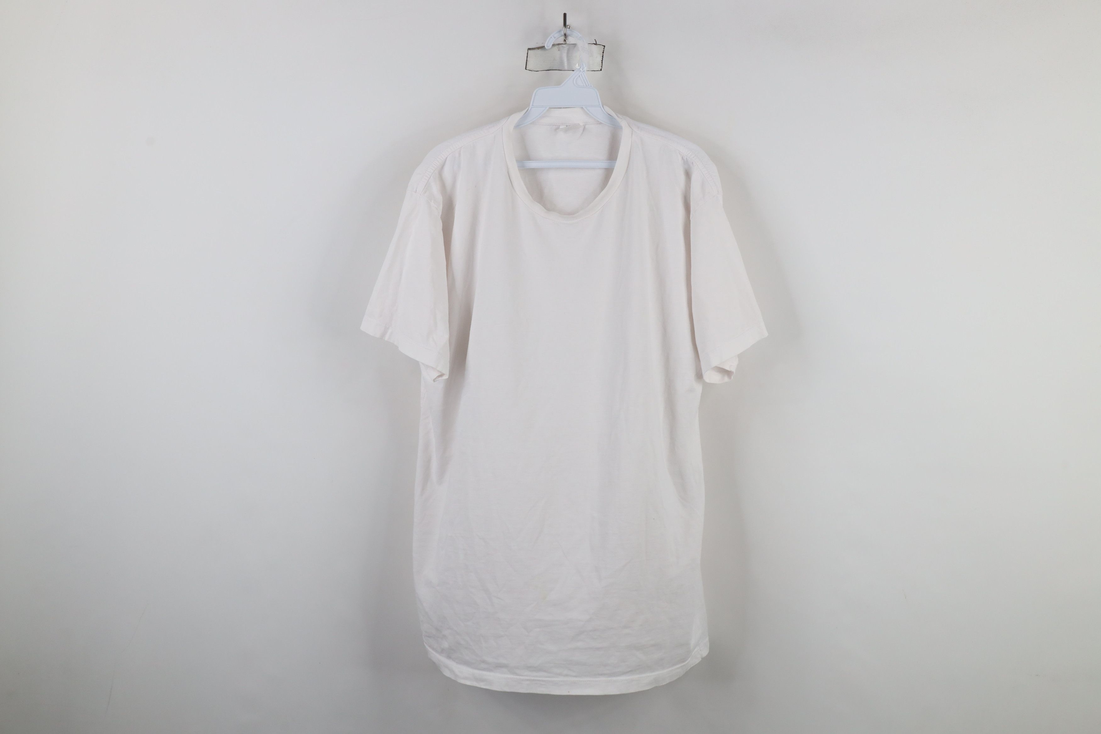 Lee × Vintage Vintage 90s Lee Combed Cotton Short Sleeve T-Shirt White Size US XL / EU 56 / 4 - 1 Thumbnail