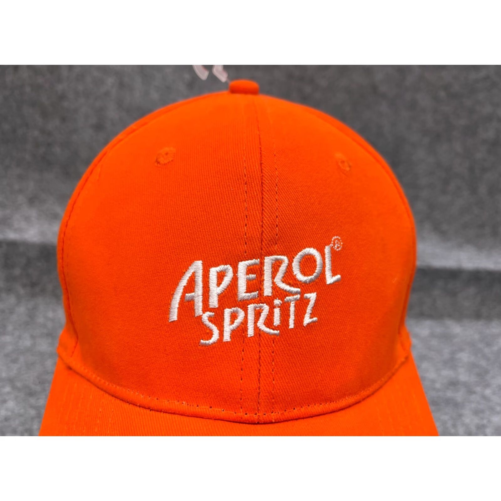 Vintage Aperol Spritz Hat Adult One Size Orange Cotton Polyester Cocktail Mens Size ONE SIZE - 2 Thumbnail