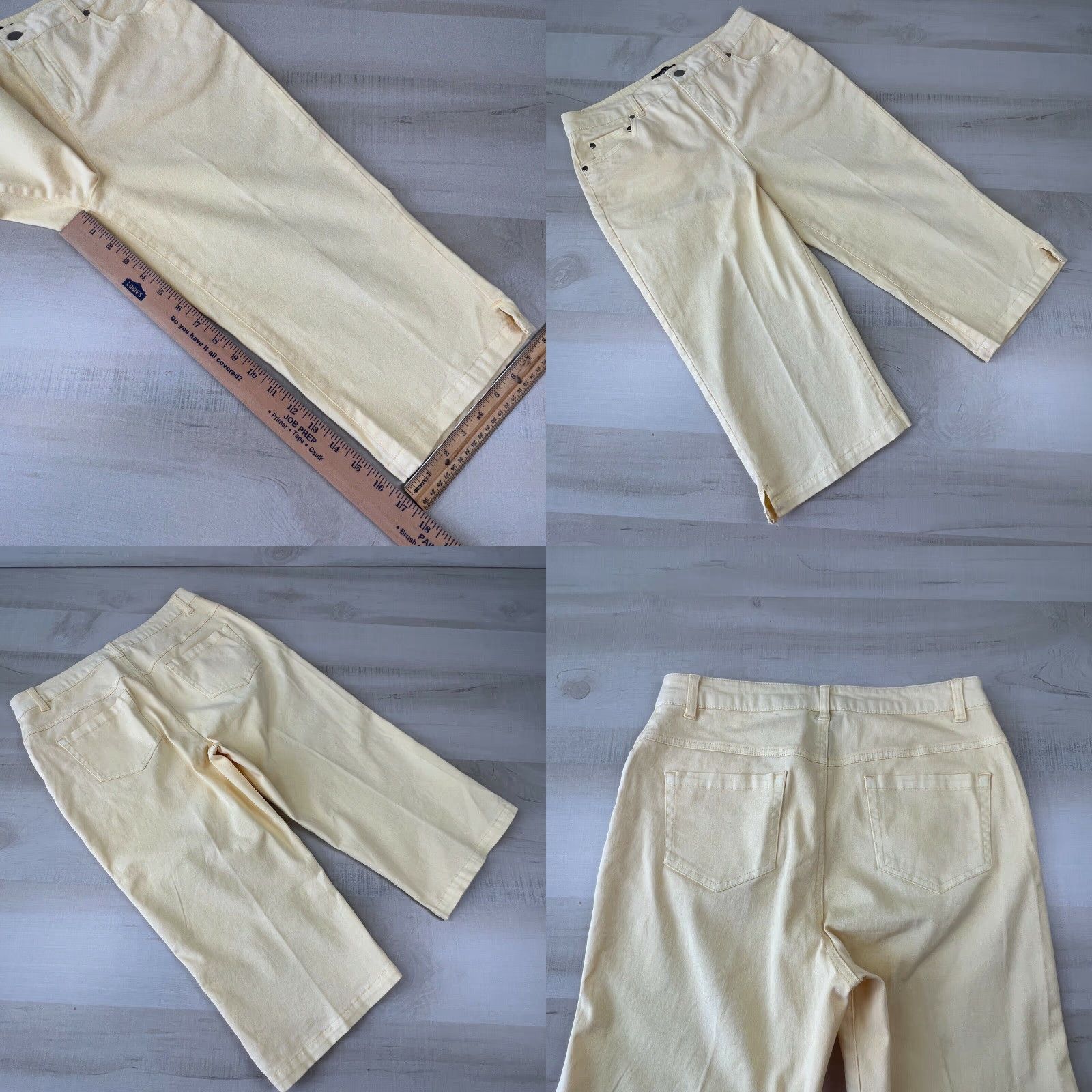 Vintage Devyn Lily Womens High Rise Yellow Capri Jeans 4 Ladies Size 27" / US 4 / IT 40 - 8 Thumbnail