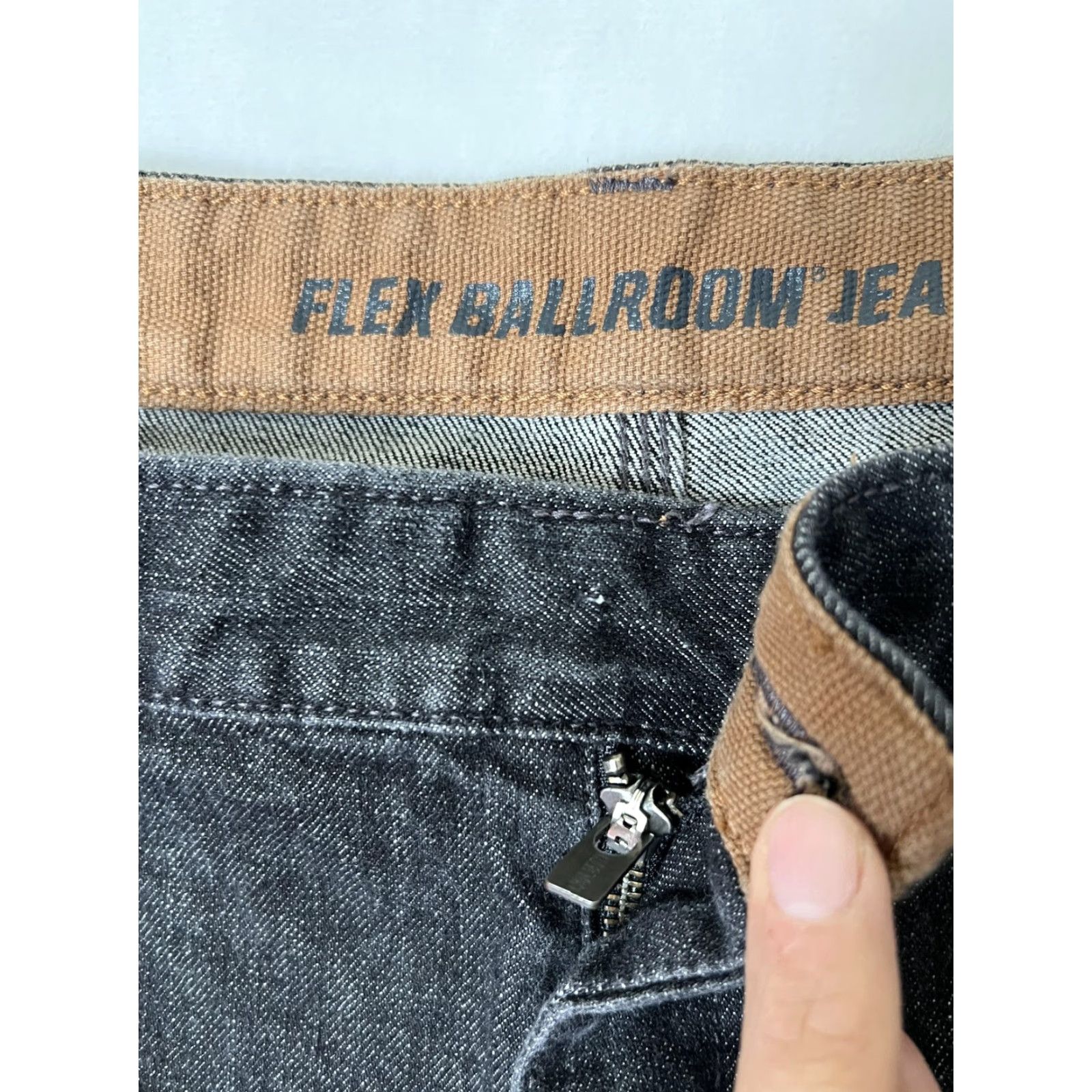 Duluth Trading Company Duluth Trading Co Flex Ballroom Jeans Mens 42x30 Gray Straight Stretch Denim Size US 42 / EU 58 - 3 Thumbnail