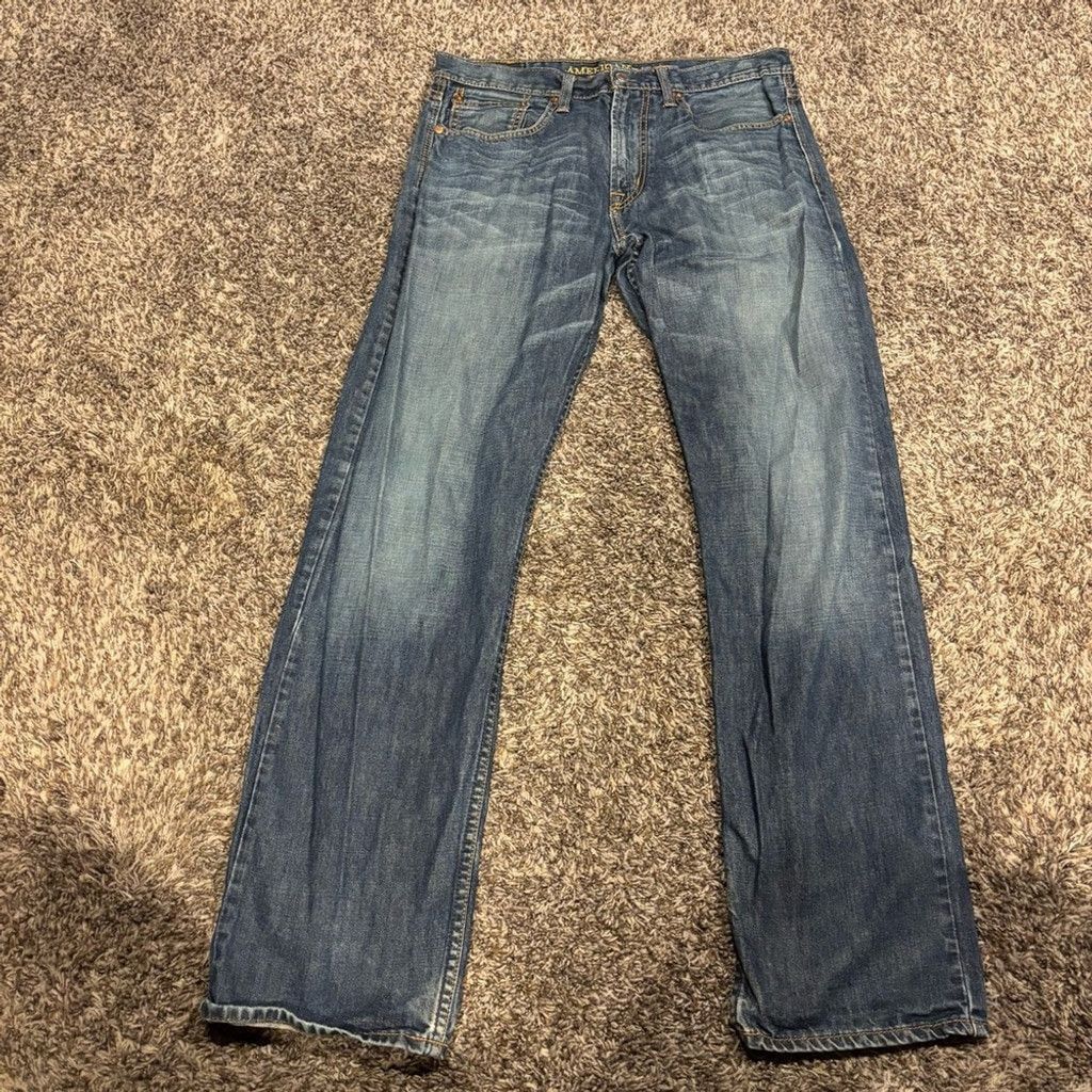 American Eagle Outfitters Men's American Eagle Straight Jeans Size US 32 / EU 48 - 4 Thumbnail