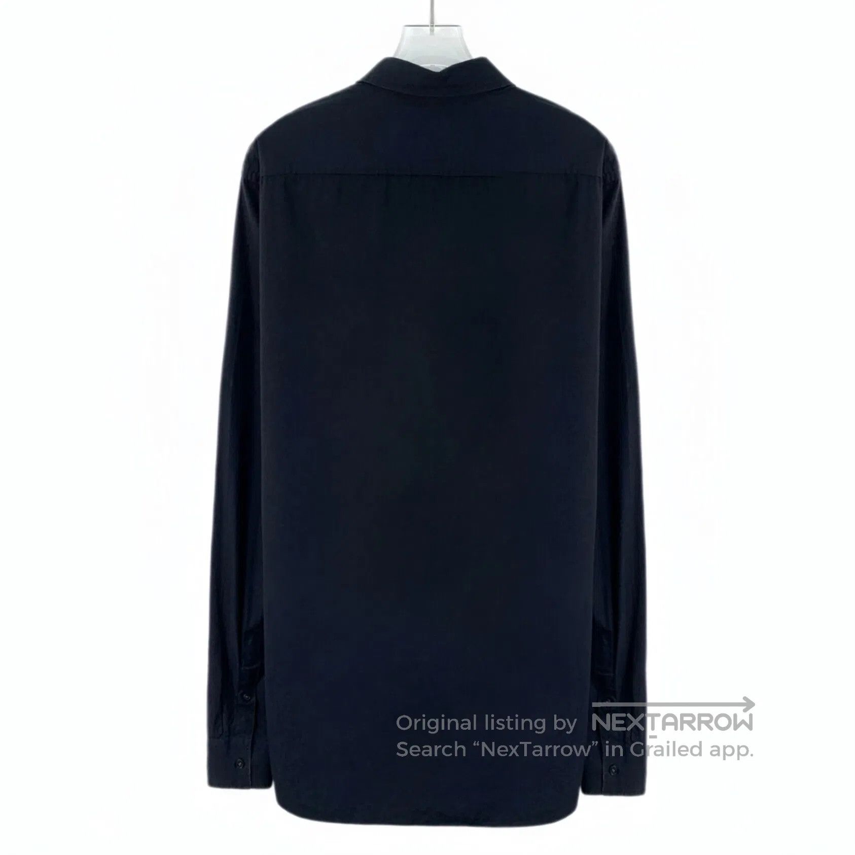 Burberry Burberry Black Cotton Lapel Single Breasted Long Sleeve Sh Size US L / EU 52-54 / 3 - 2 Thumbnail
