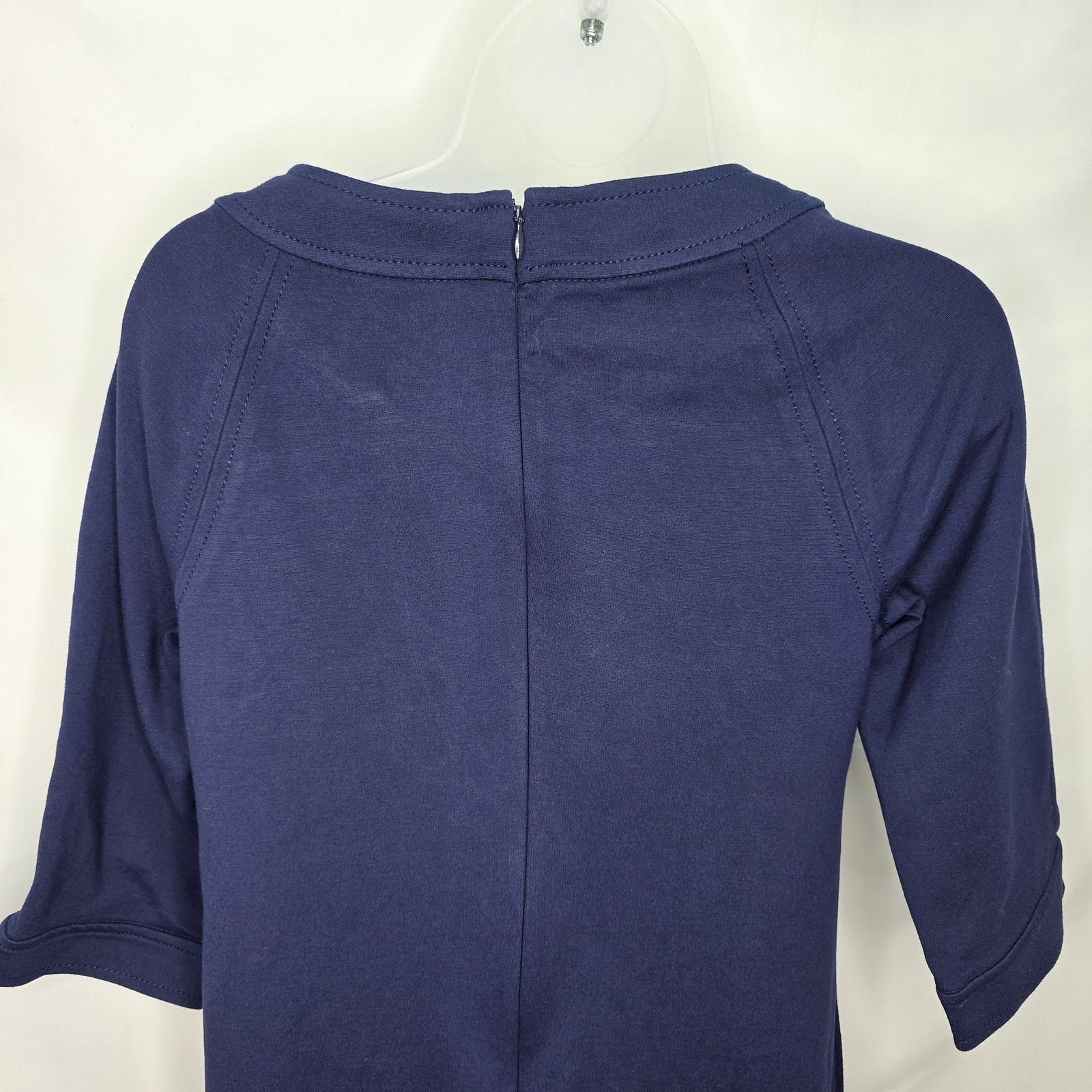 Other Talbots Blue Elbow length Sleeve Round Neck Sheath Dress Size S / US 4 / IT 40 - 8 Thumbnail
