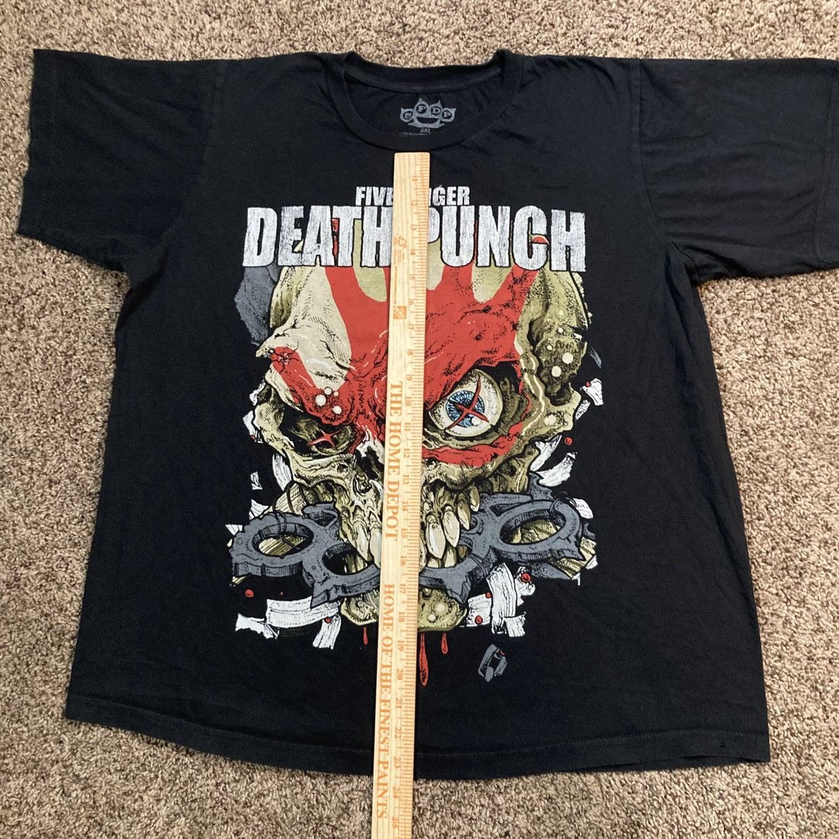 Designer × Hot Topic Hot Topic Five Finger Death Punch Skull T-Shirt Size US XXL / EU 58 / 5 - 3 Thumbnail