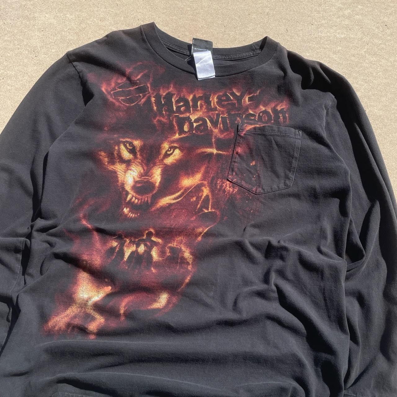 Harley Davidson × Vintage Vintage Y2k Harley Davidson Wolf Long Sleeve Size US L / EU 52-54 / 3 - 2 Thumbnail