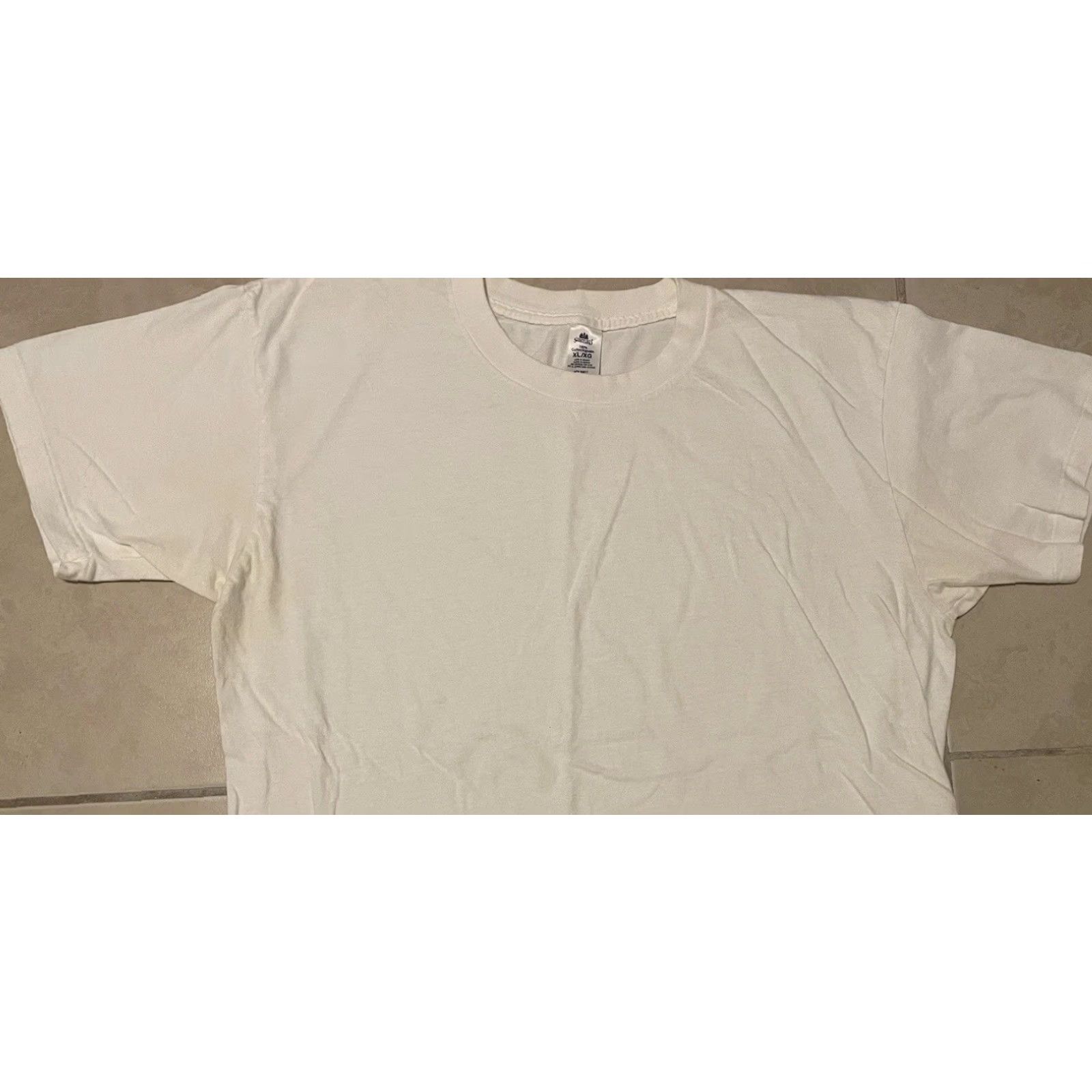 Vintage VINTAGE Shirt XL White 80s 90s Faded Grunge Punk Biker Surf Skate Track Trucker Mechanic Single Stitch Mens T-Shirt Size US XL / EU 56 / 4 - 5 Thumbnail