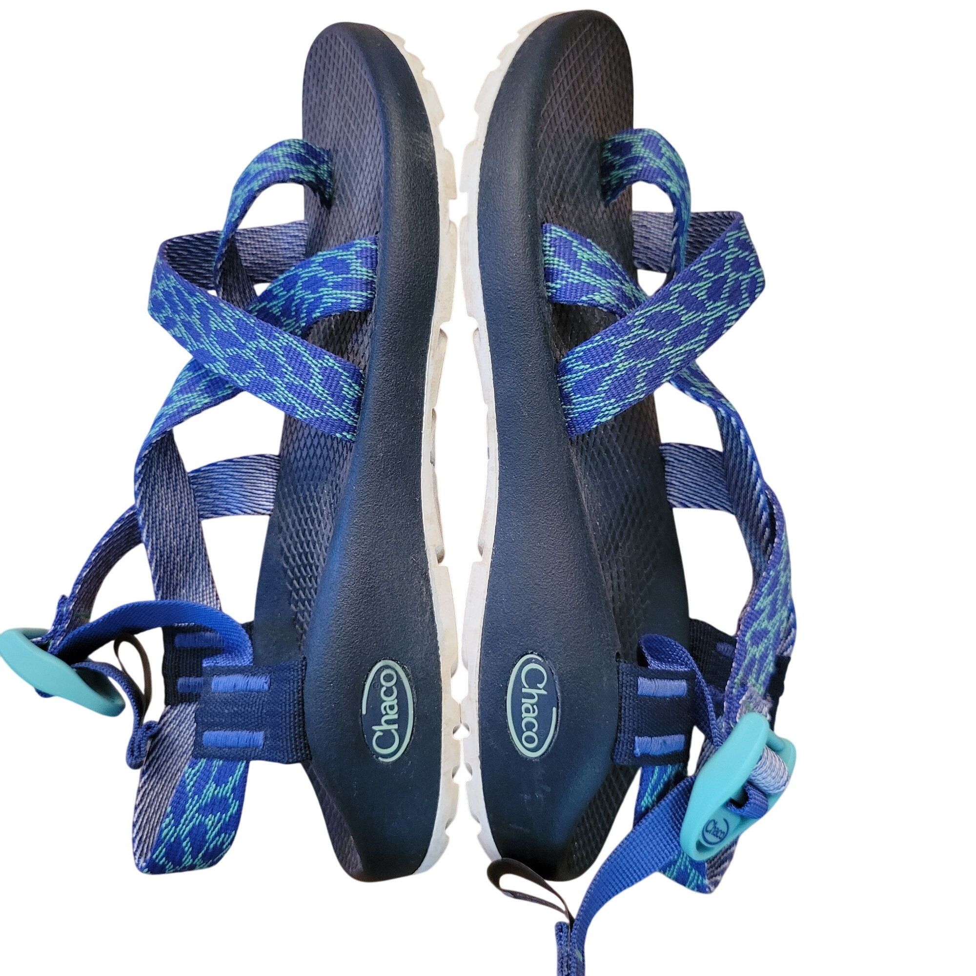 Chaco Chaco Z/2 Classic Sandals 7 Blue Geometric Print Outdoor Hik Size US 7 / IT 37 - 4 Thumbnail