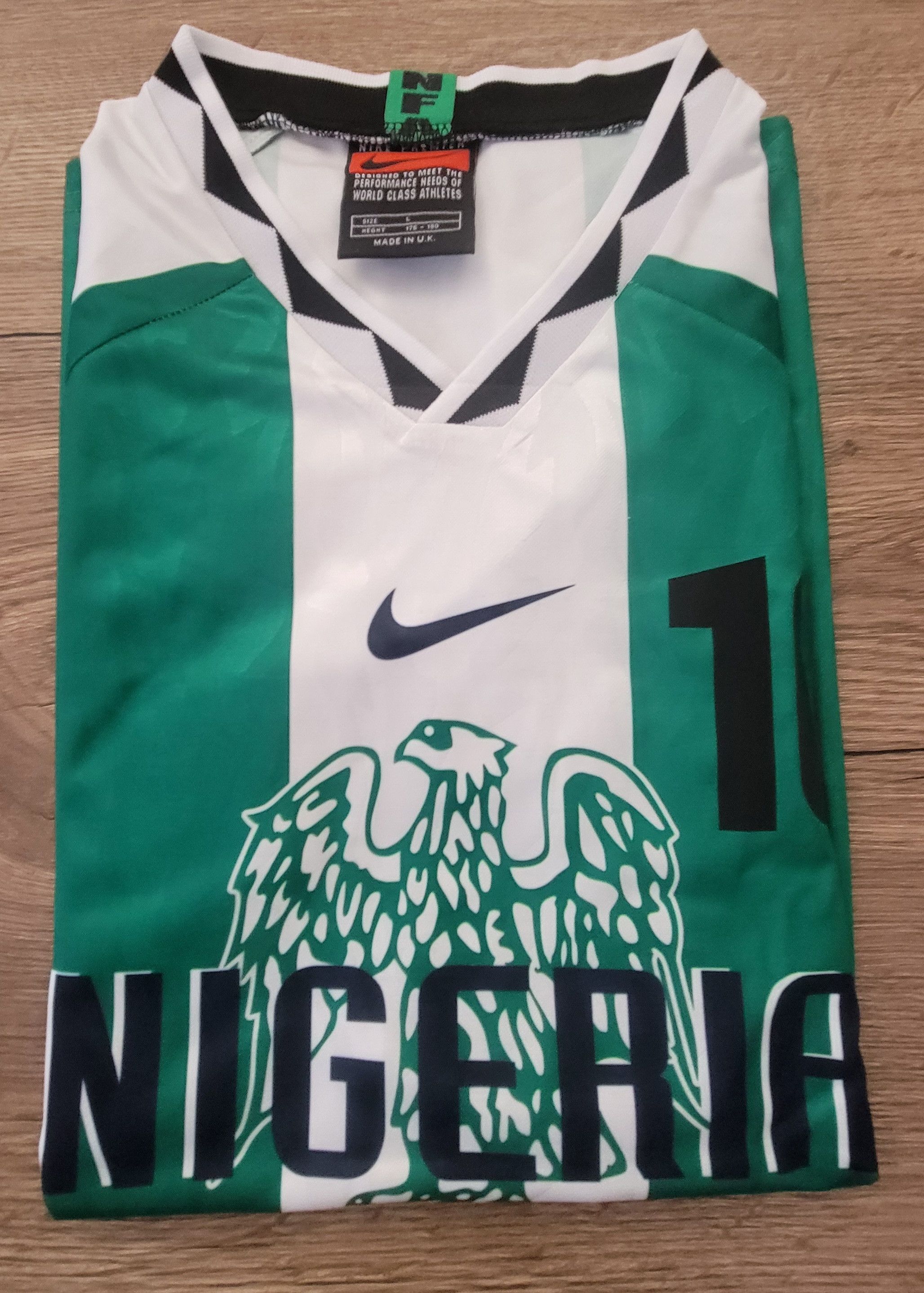 Other Okocha 10 Nigeria home 1996 Jersey vintage football shirt Size US L / EU 52-54 / 3 - 6 Thumbnail
