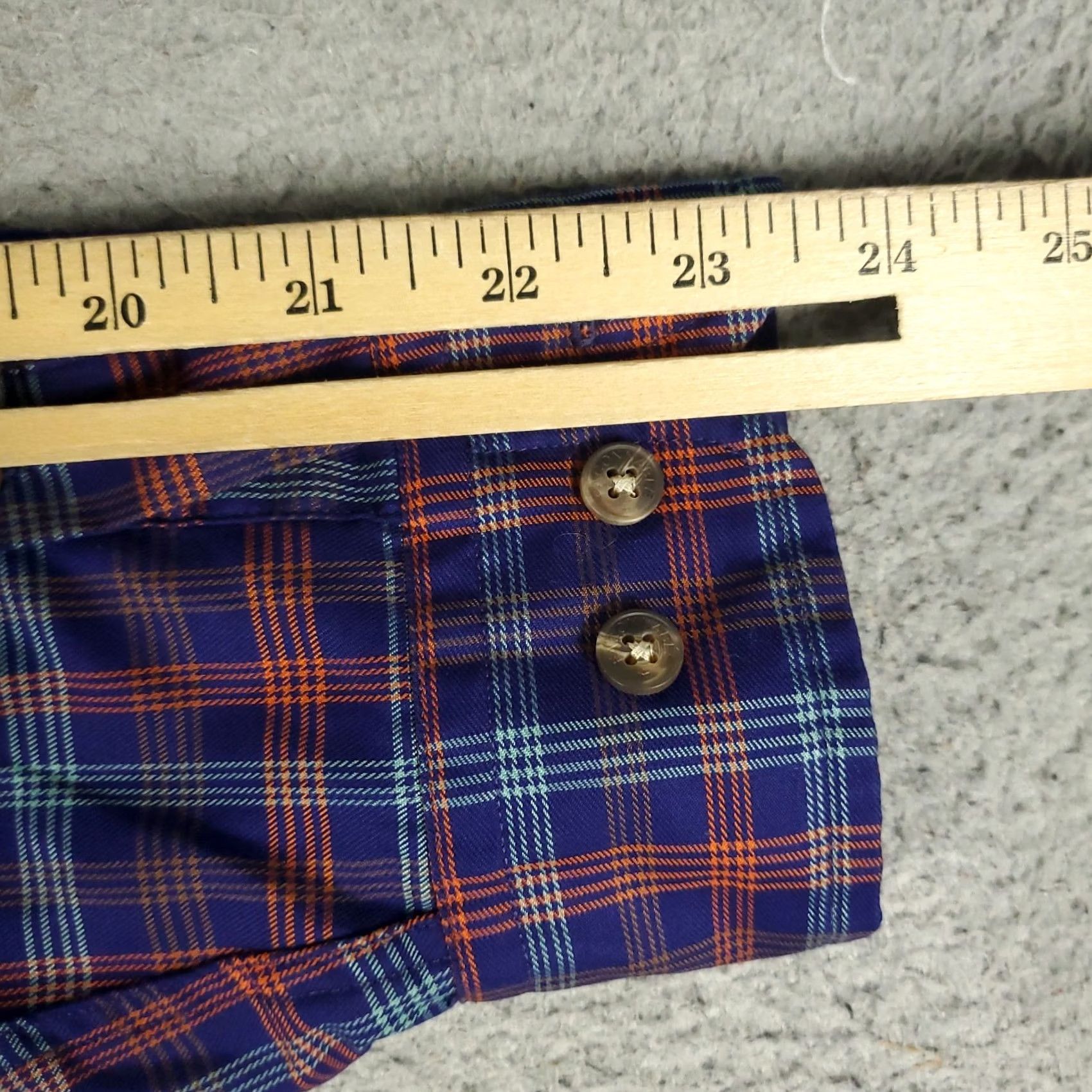 Faconnable Façonnable Shirt Mens S Blue Purple Plaid Button-Up Long Sleeve Casual Business Preppy Size US S / EU 44-46 / 1 - 6 Thumbnail